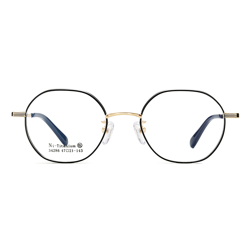 34286 Lunettes en alliage polygonales décontractées