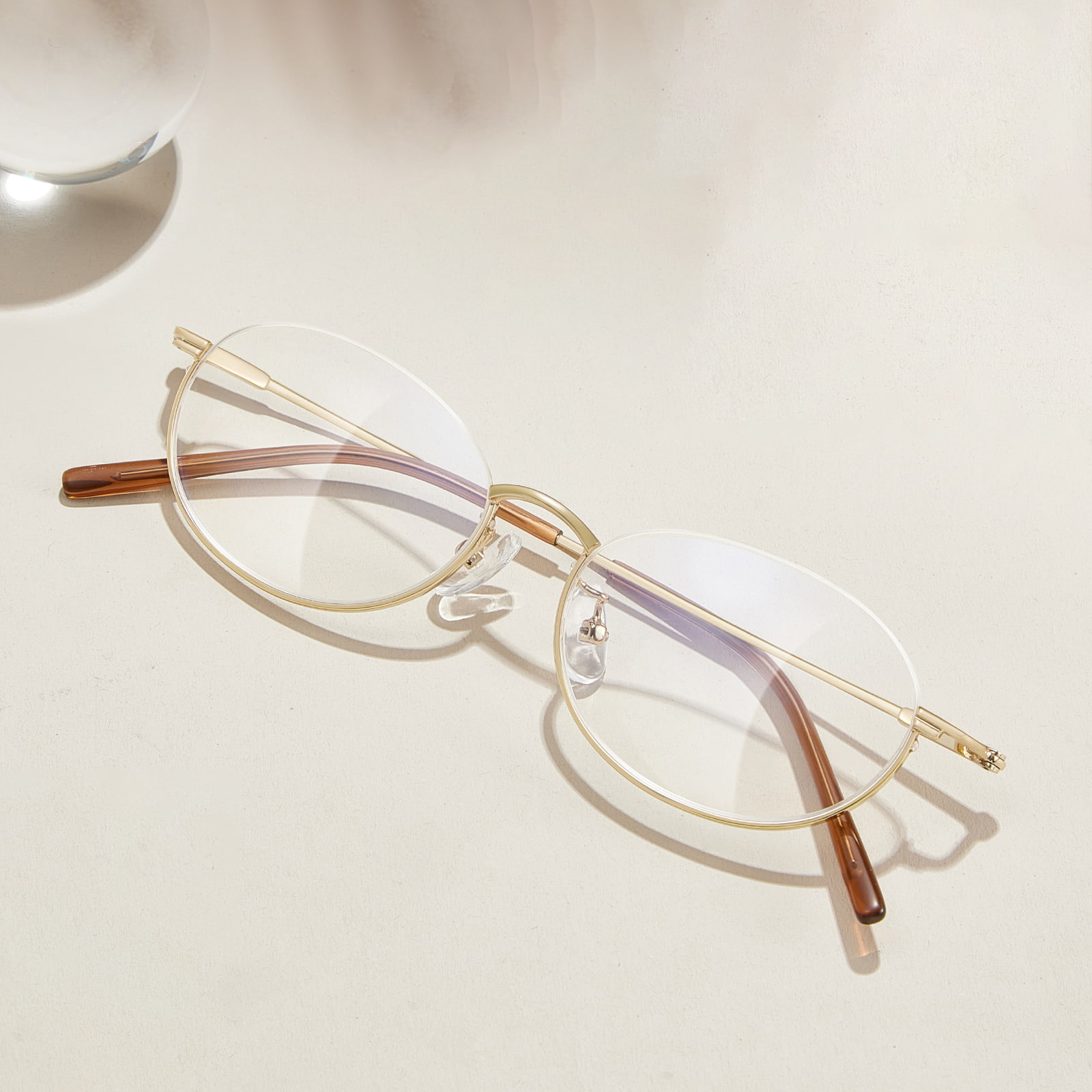 58201 Lunettes en alliage à demi-monture inversée exquises