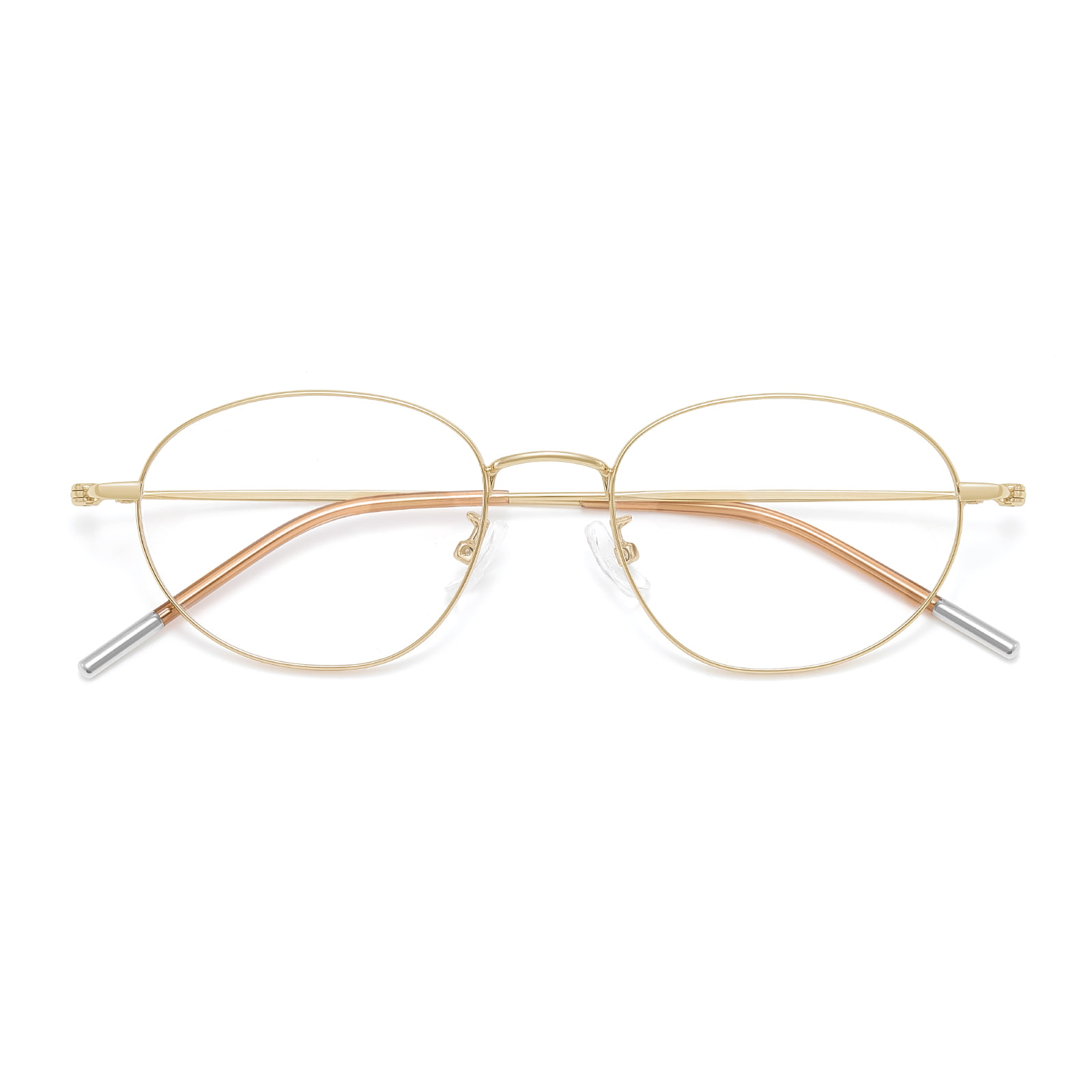 58161 Lunettes asymétriques en alliage à monture étroite respectueuse de la peau