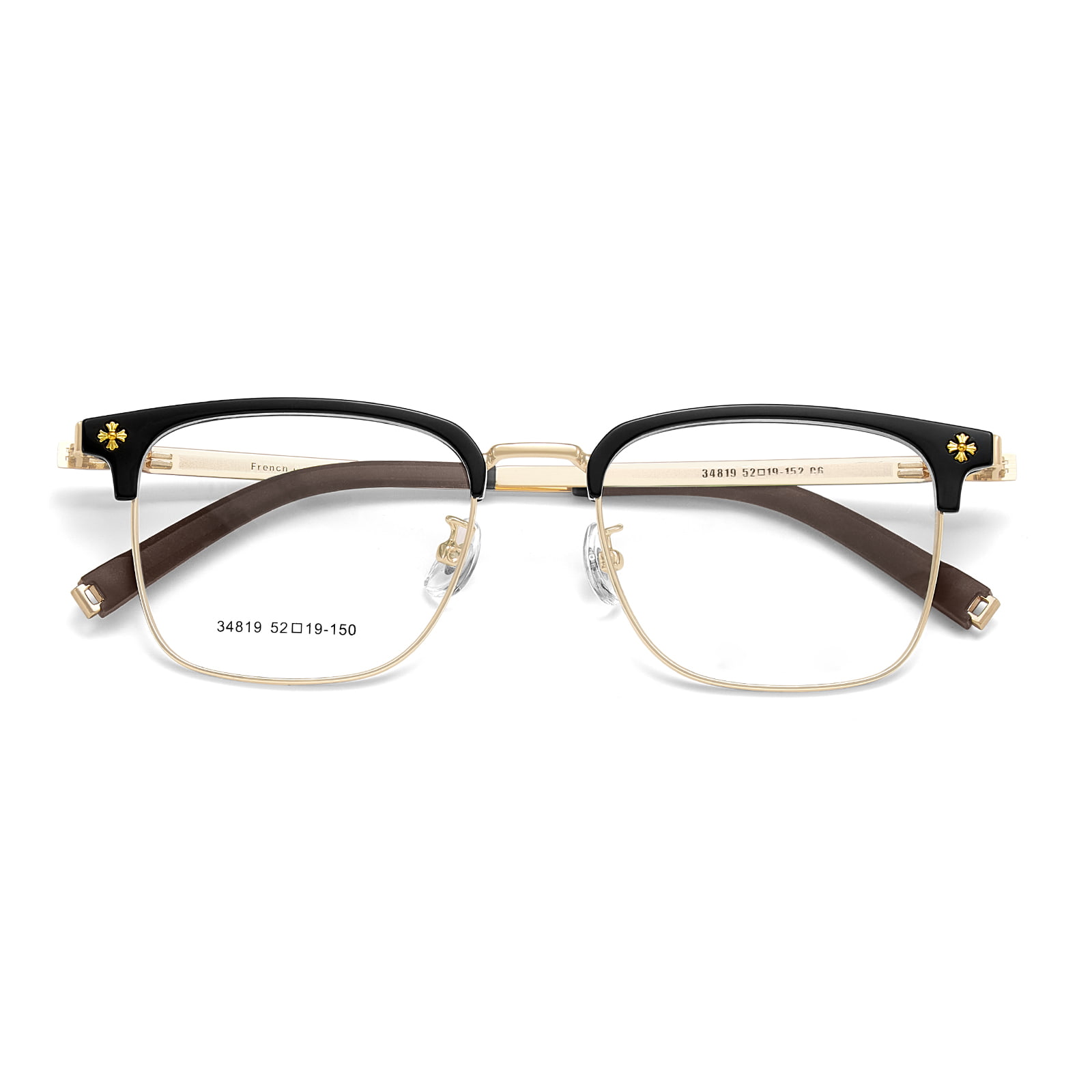 34819 Lunettes de luxe légères en alliage d'acier biologique à haute élasticité