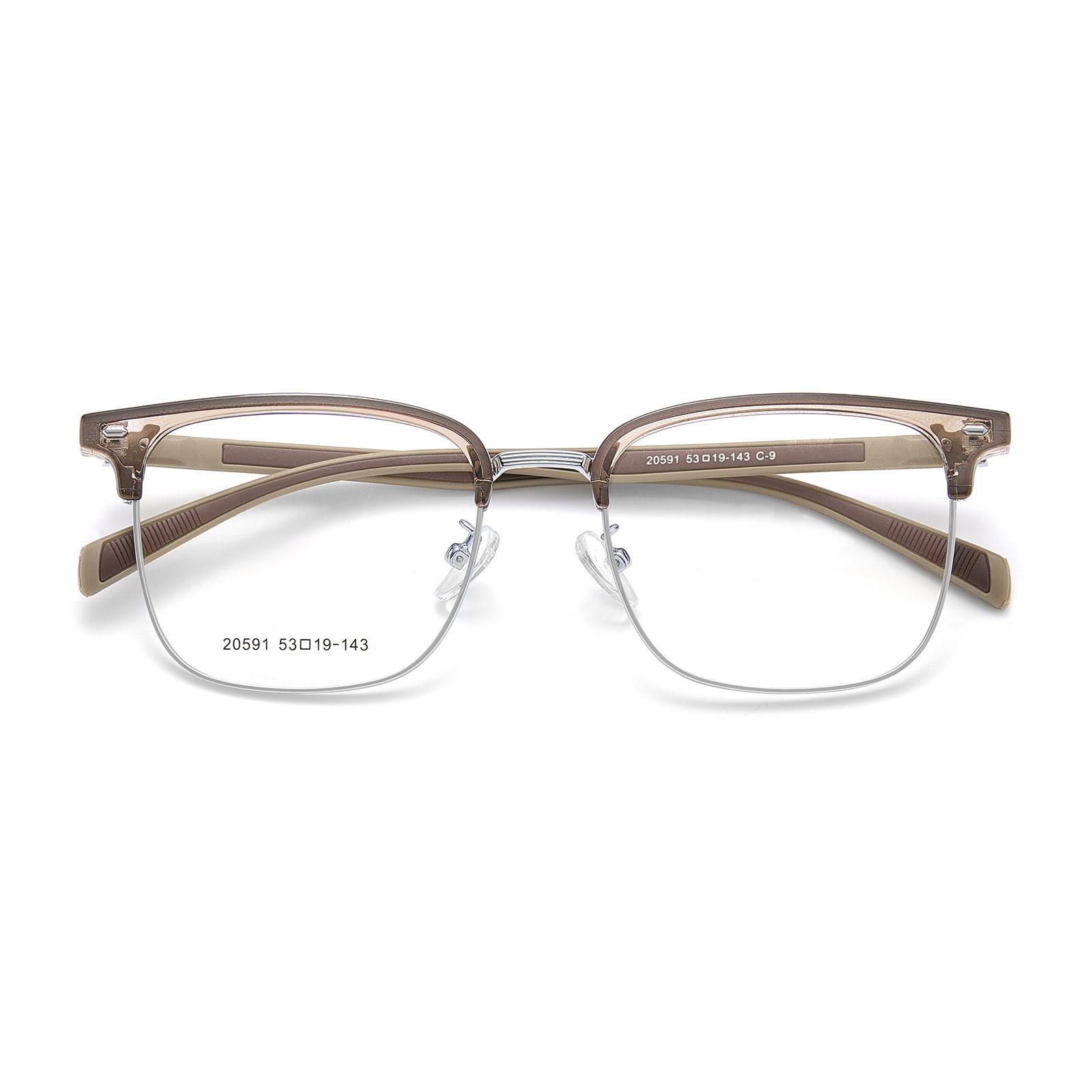 20591 Lunettes décontractées en alliage de branches en acier et plastique