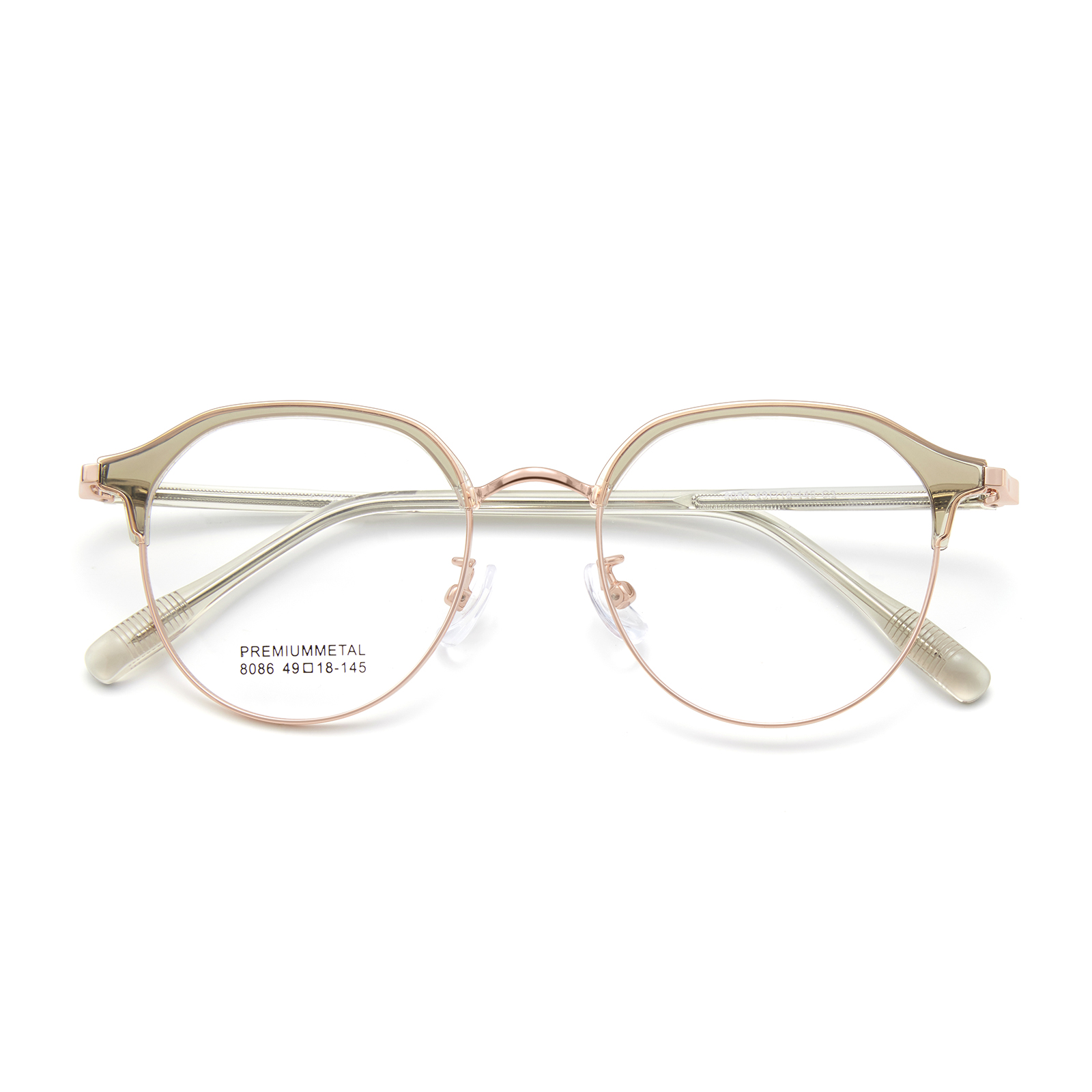 Lunettes en alliage à monture ovale pour lecture quotidienne 8086