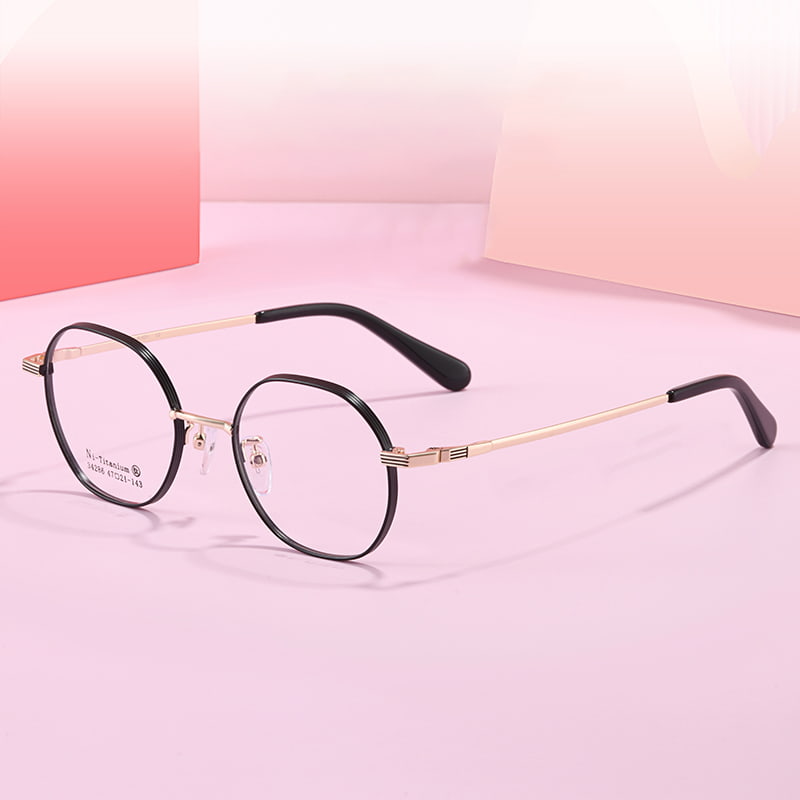 34286 Lunettes en alliage polygonales décontractées