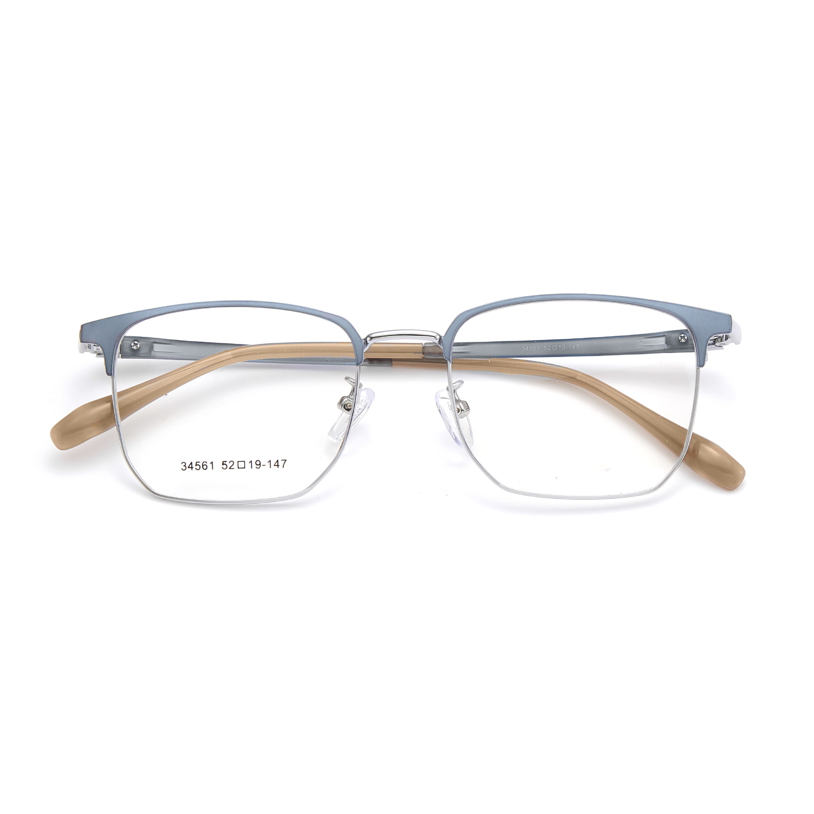 34561 Lunettes en alliage de branches de silicone pour homme d'affaires