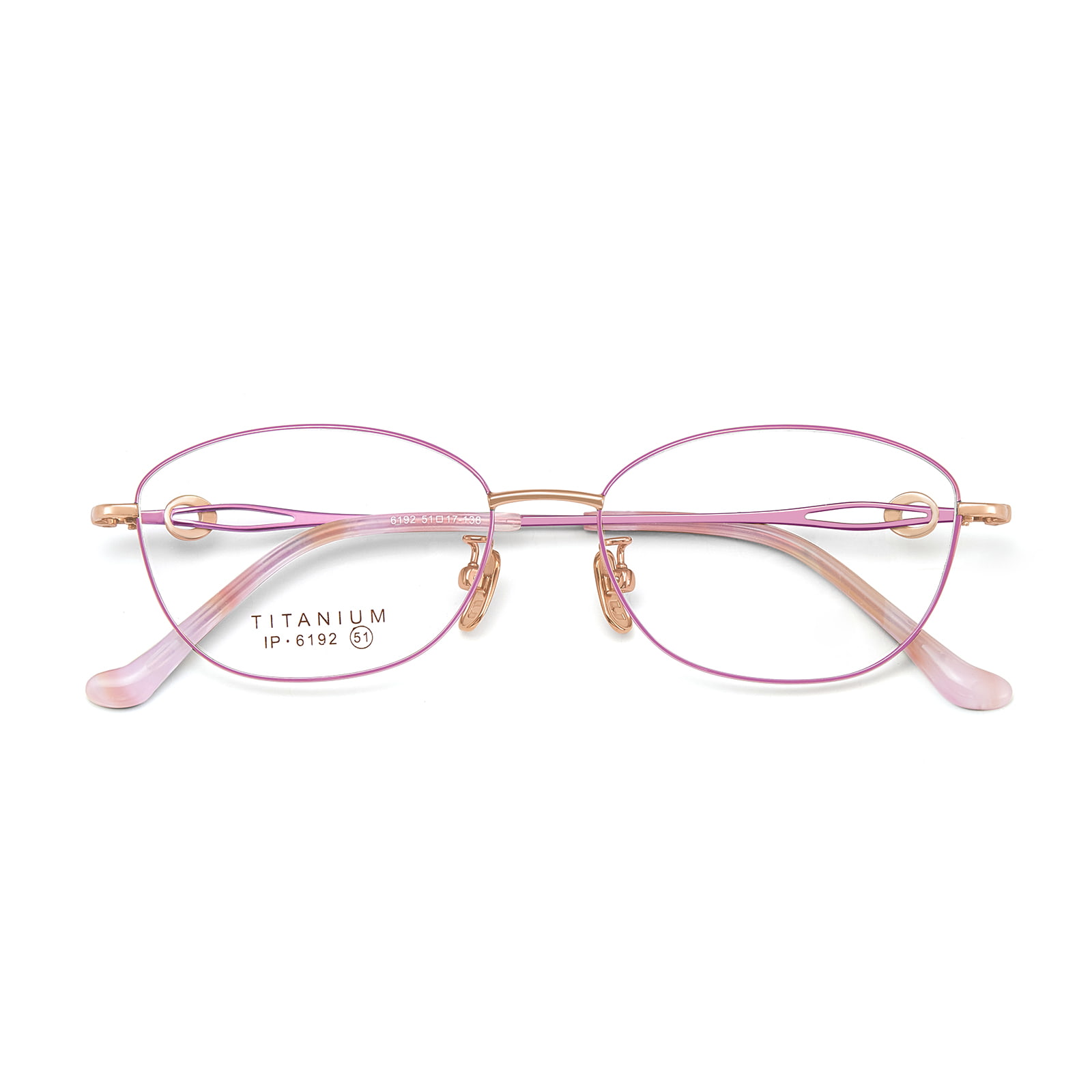 6192 Lunettes en titane pur à diamant fin non déformé à petite monture