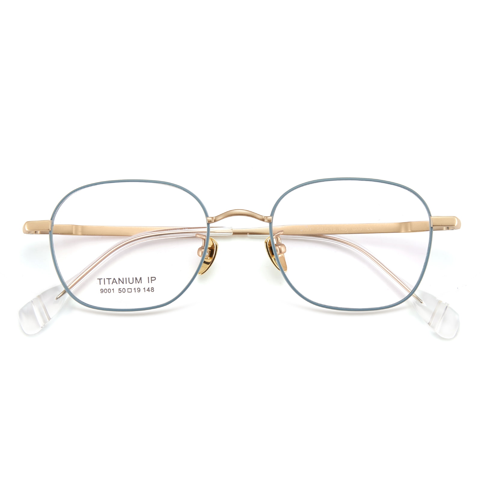 Lunettes polygonales en titane pur, simples et solides, 9001