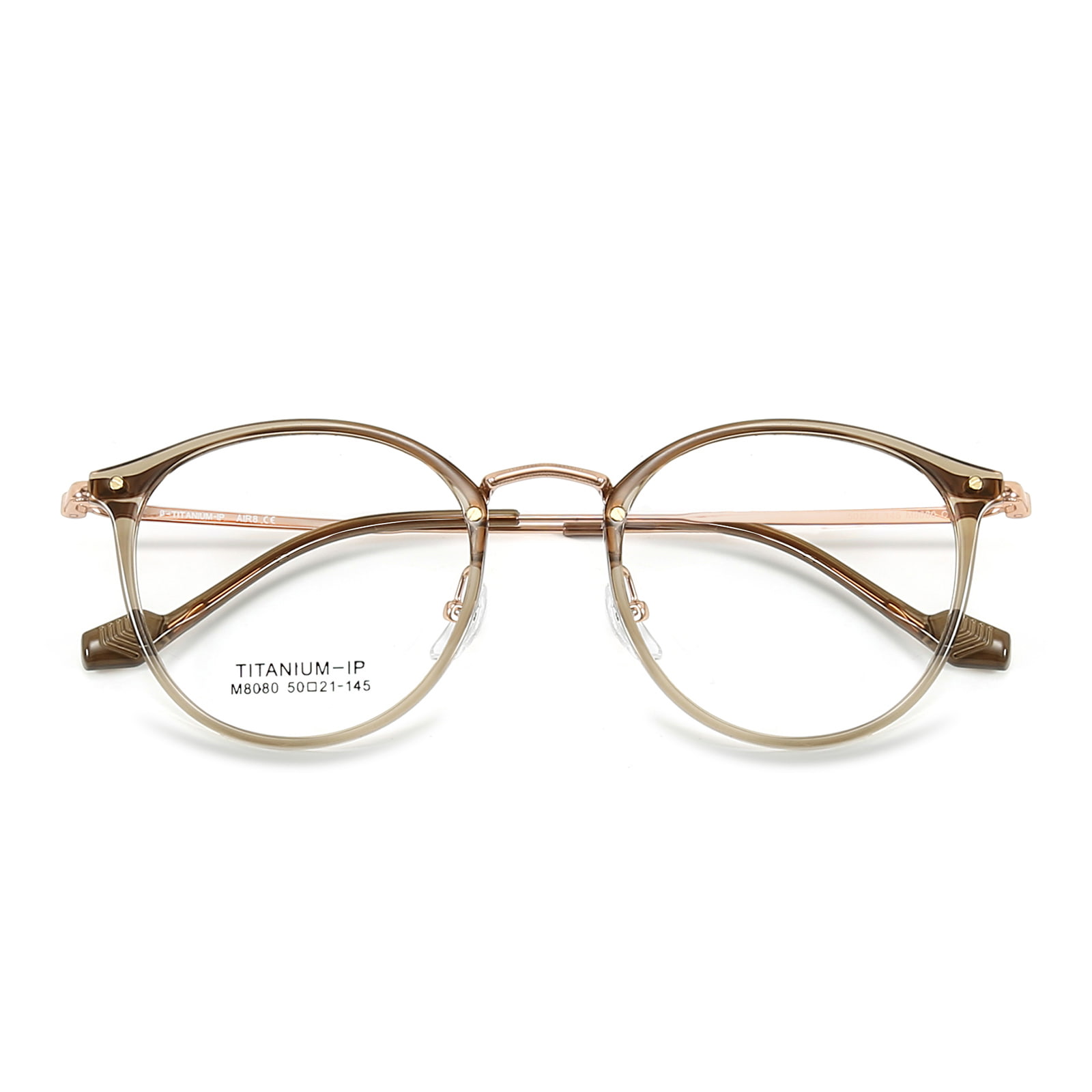 Lunettes en titane bêta anti-chute à monture ronde fine M8080