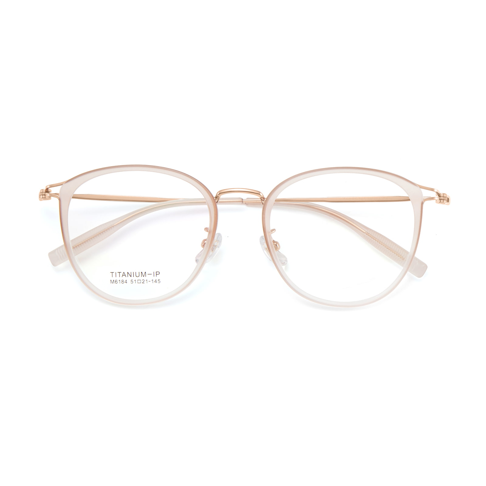 Lunettes en titane β creuses à colle dorée artistique M6184