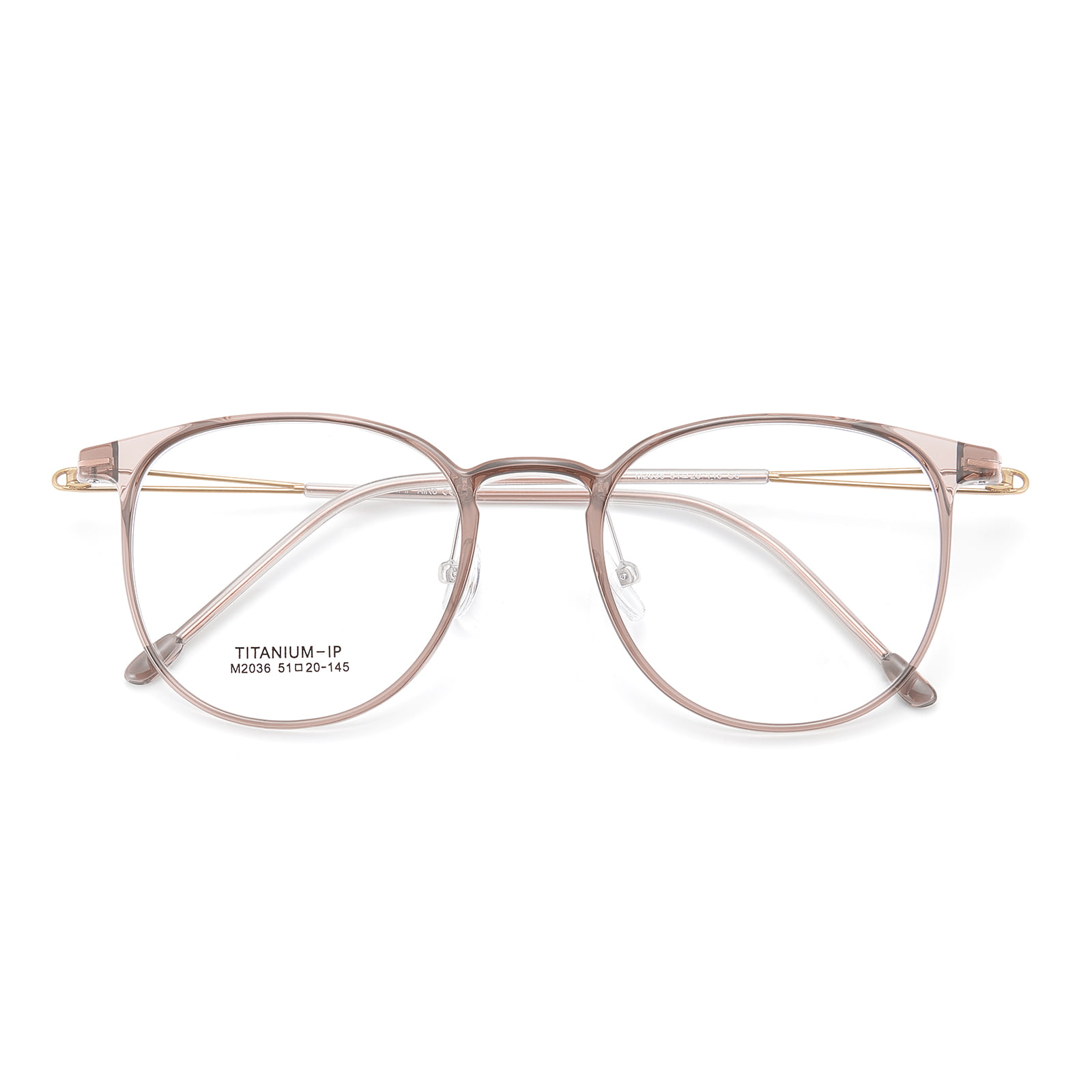 M2036 Lignes arrondies sans appuyer sur les oreilles β Lunettes en titane