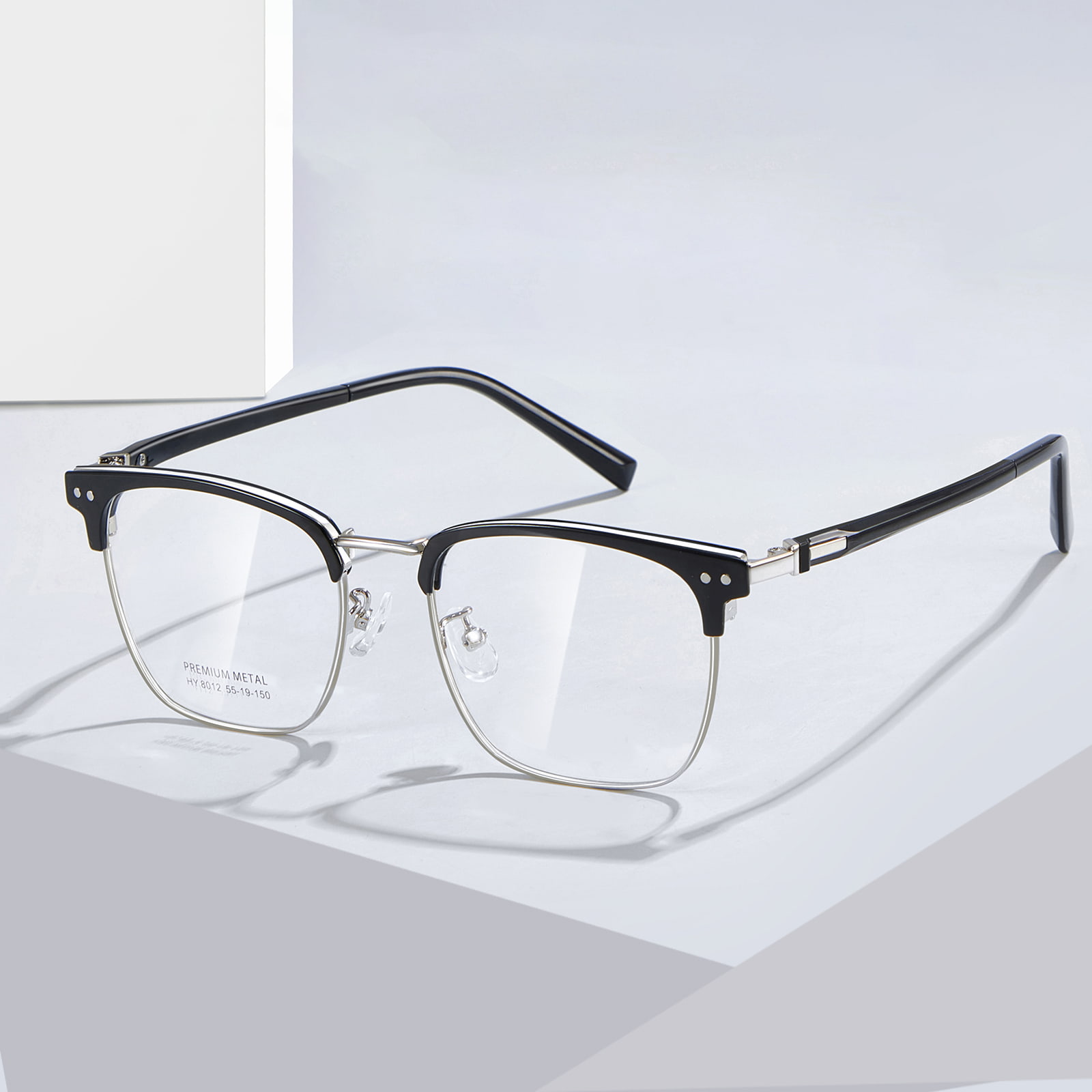 Lunettes minimalistes en alliage à pression nasale 8012