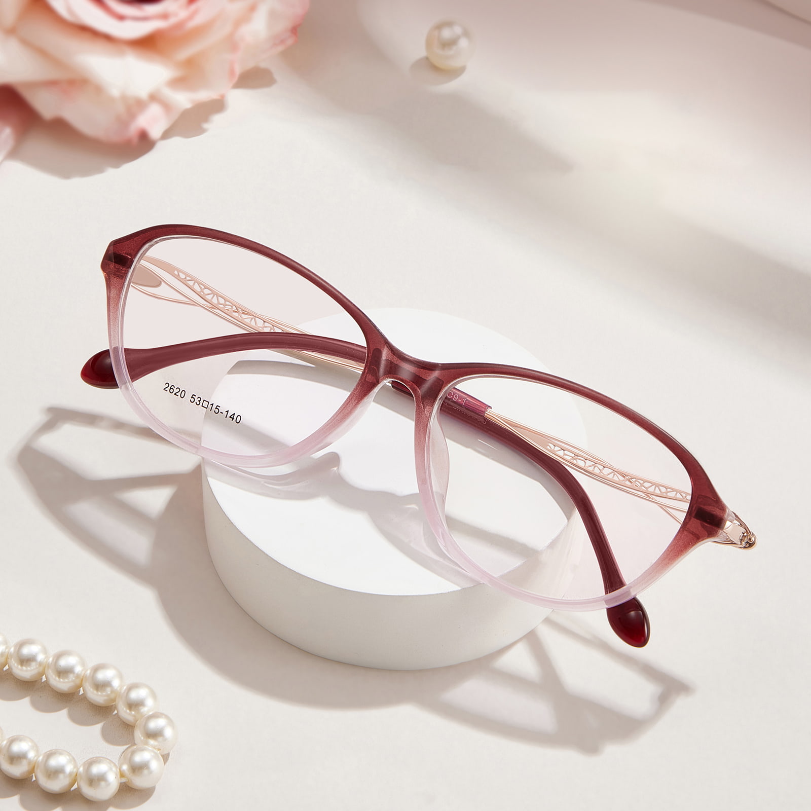 Lunettes TR90 à monture large 2620 sans appuyer sur les oreilles