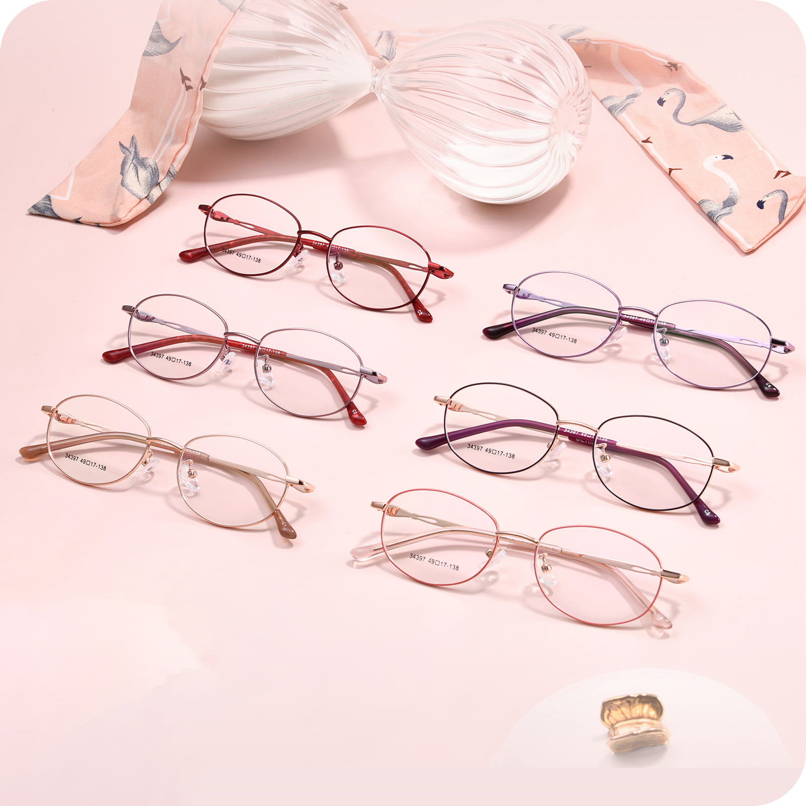 Lunettes en alliage à monture pleine ovale 34397 Everyday