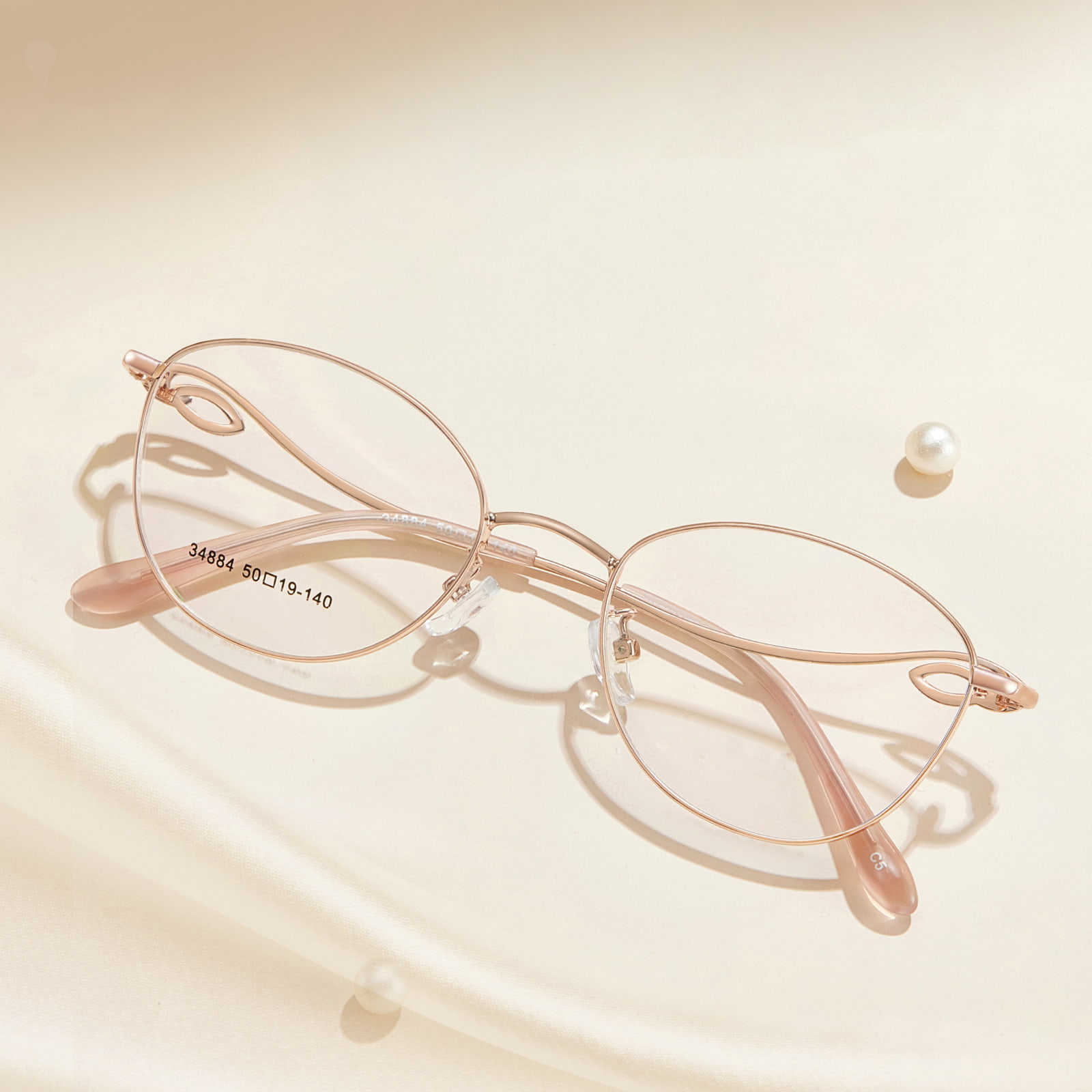 34884 Verres doux en alliage sculpté double face
