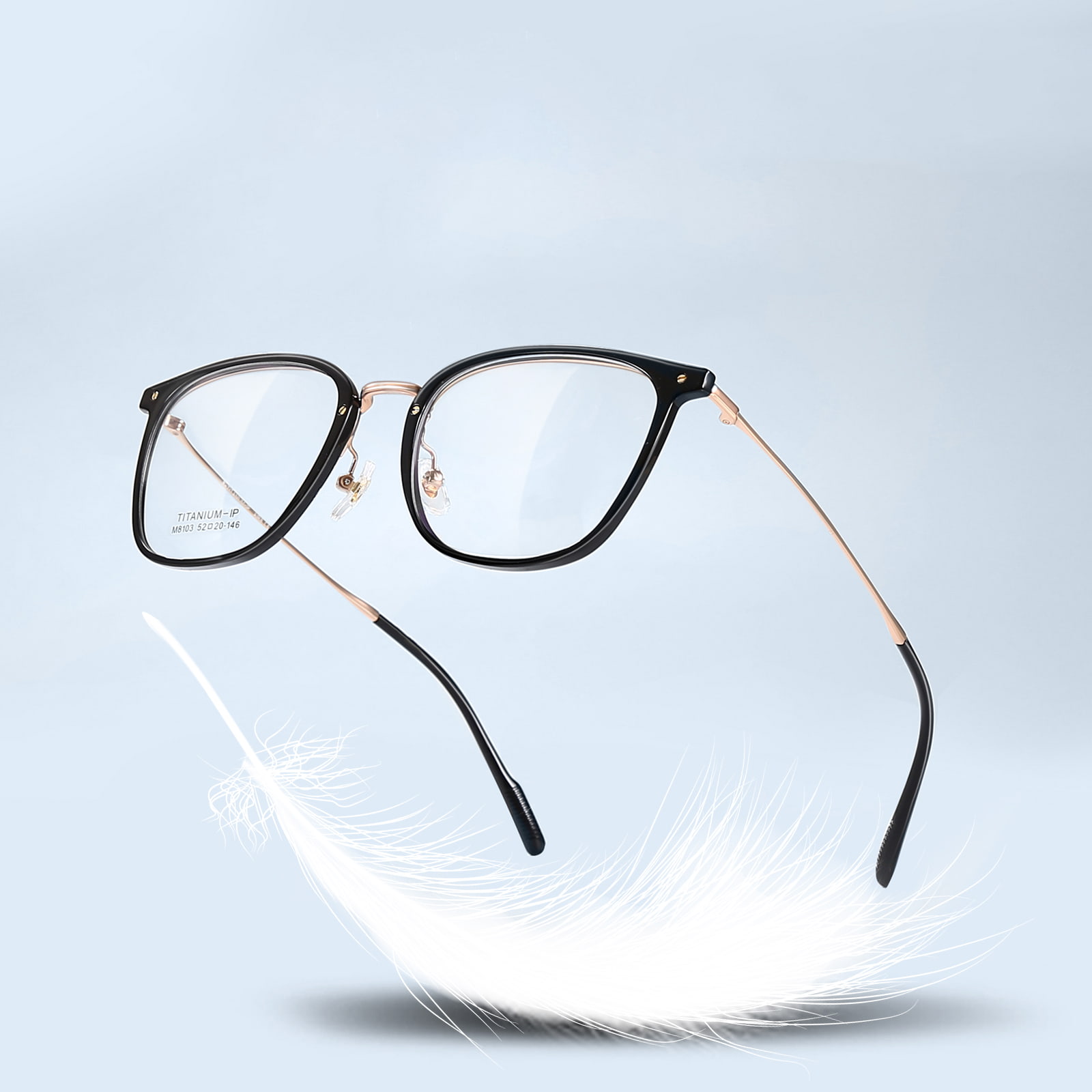 Lunettes en titane β M8103, transparentes et indéformables, résistantes aux chutes