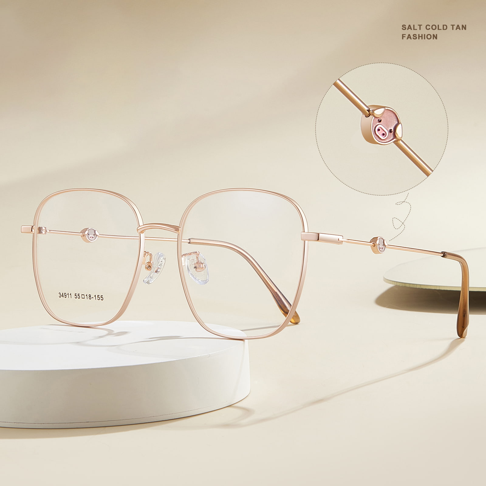 34911 Jolies lunettes en alliage léger qui ne se décolorent pas
