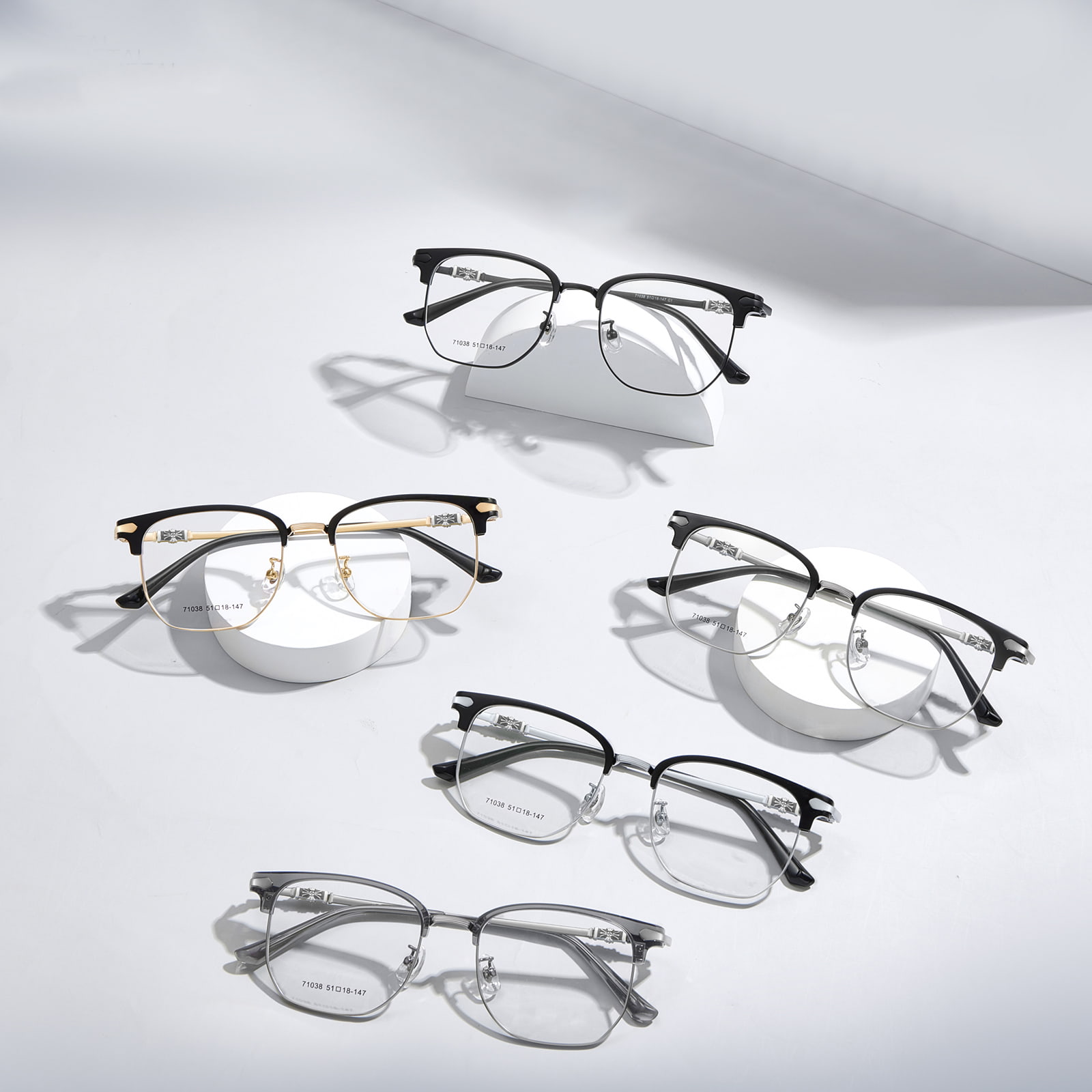 71038 Lunettes décontractées en alliage anti-fatigue oculaire