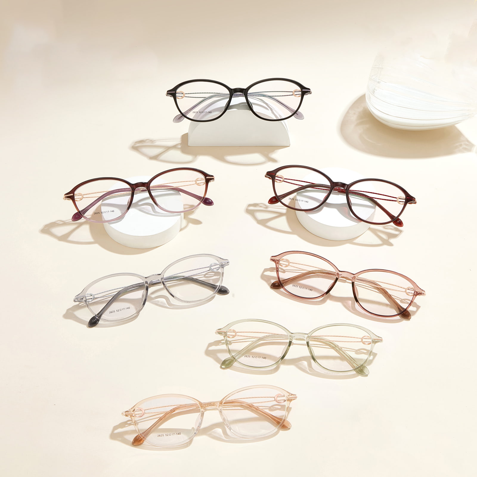 Lunettes TR90 incrustées de paillettes résistantes à la transpiration 2625