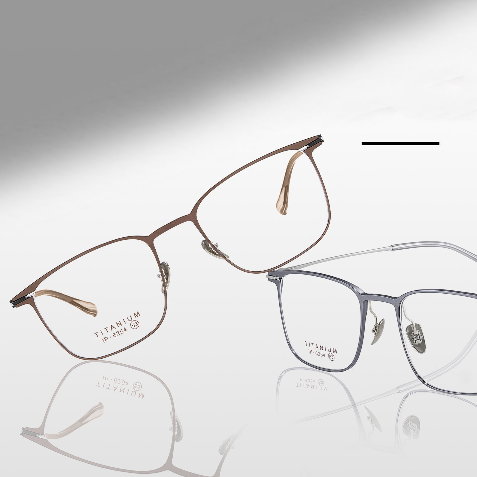 6254 Lunettes en titane pur durables et sans couture