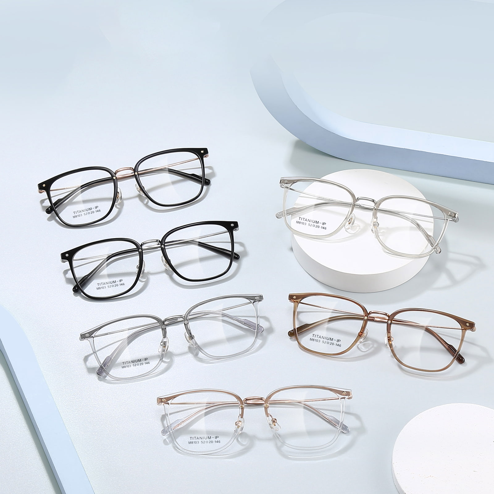 Lunettes en titane β M8103, transparentes et indéformables, résistantes aux chutes