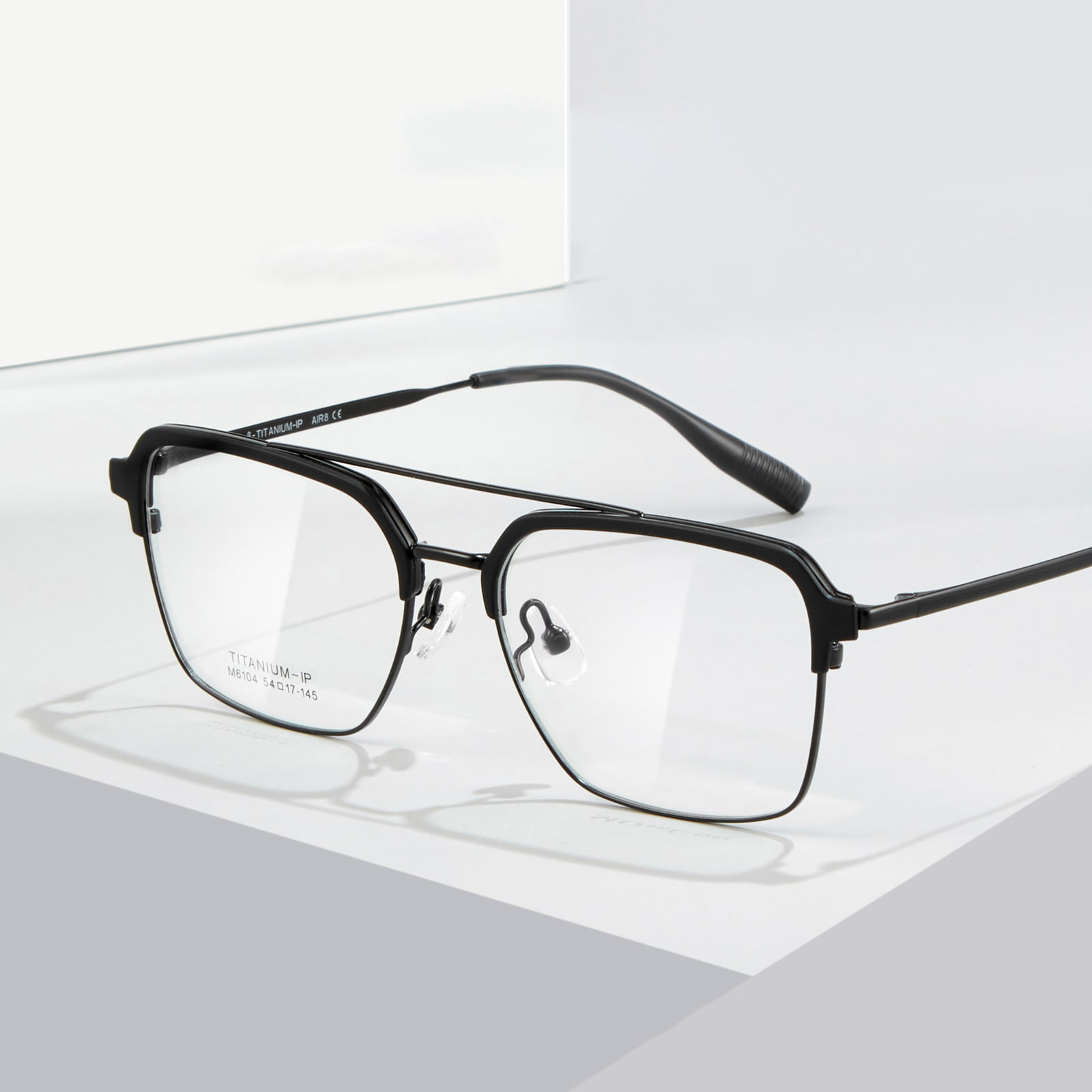 Verres en titane β brillants à double faisceau M6104, ne se décolorent pas