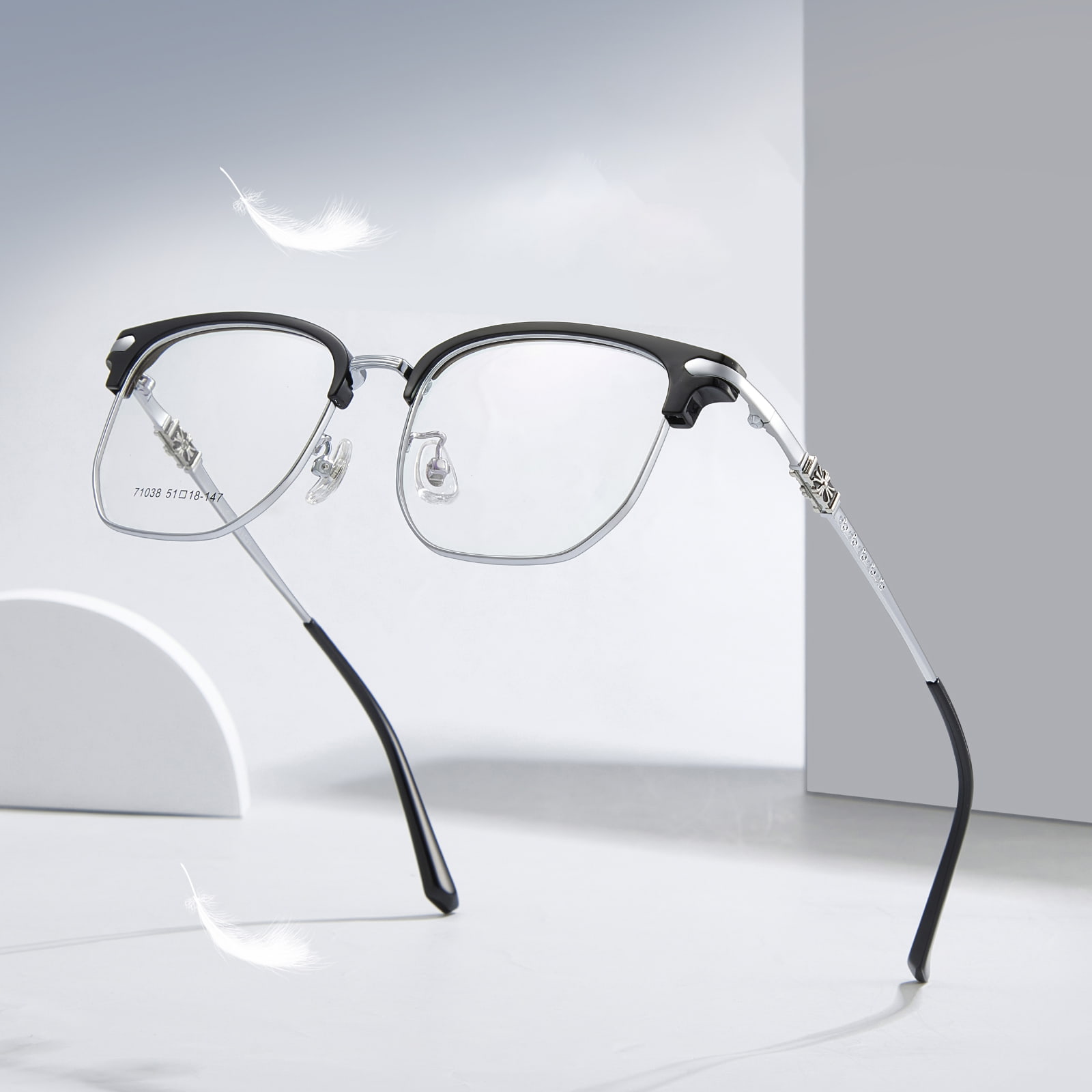 71038 Lunettes décontractées en alliage anti-fatigue oculaire