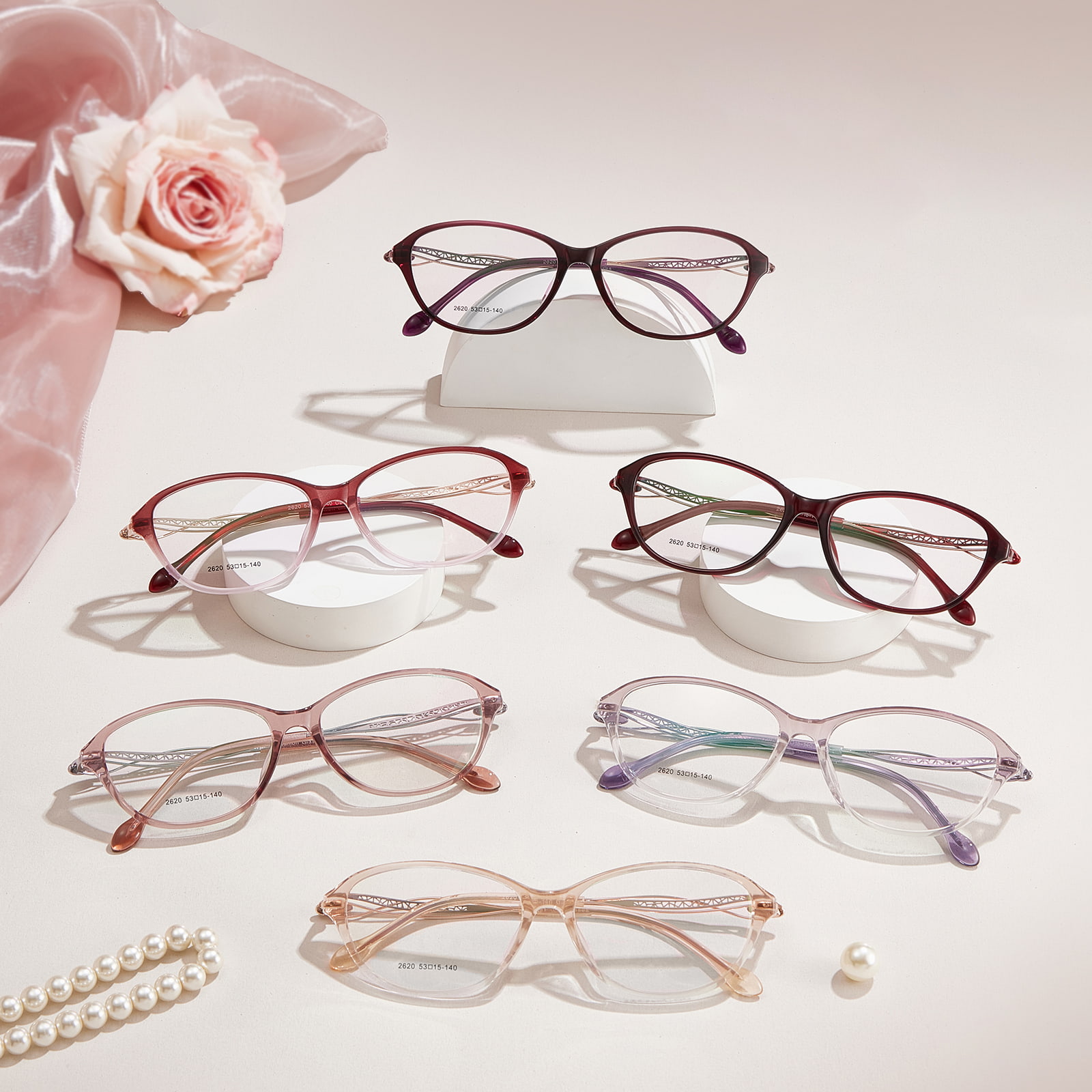 Lunettes TR90 à monture large 2620 sans appuyer sur les oreilles