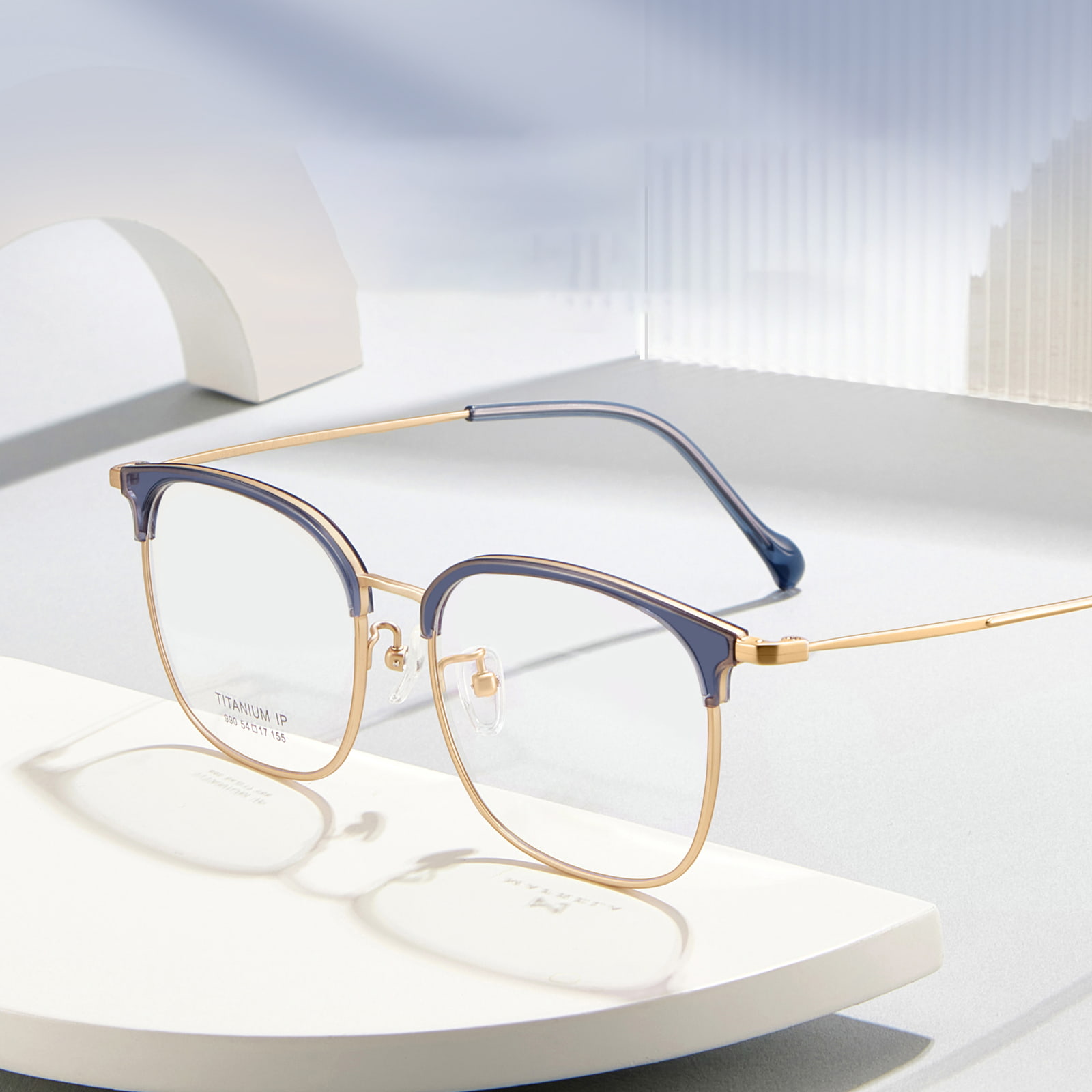 Lunettes en titane pur résistantes à la sueur, monture à sourcils 990