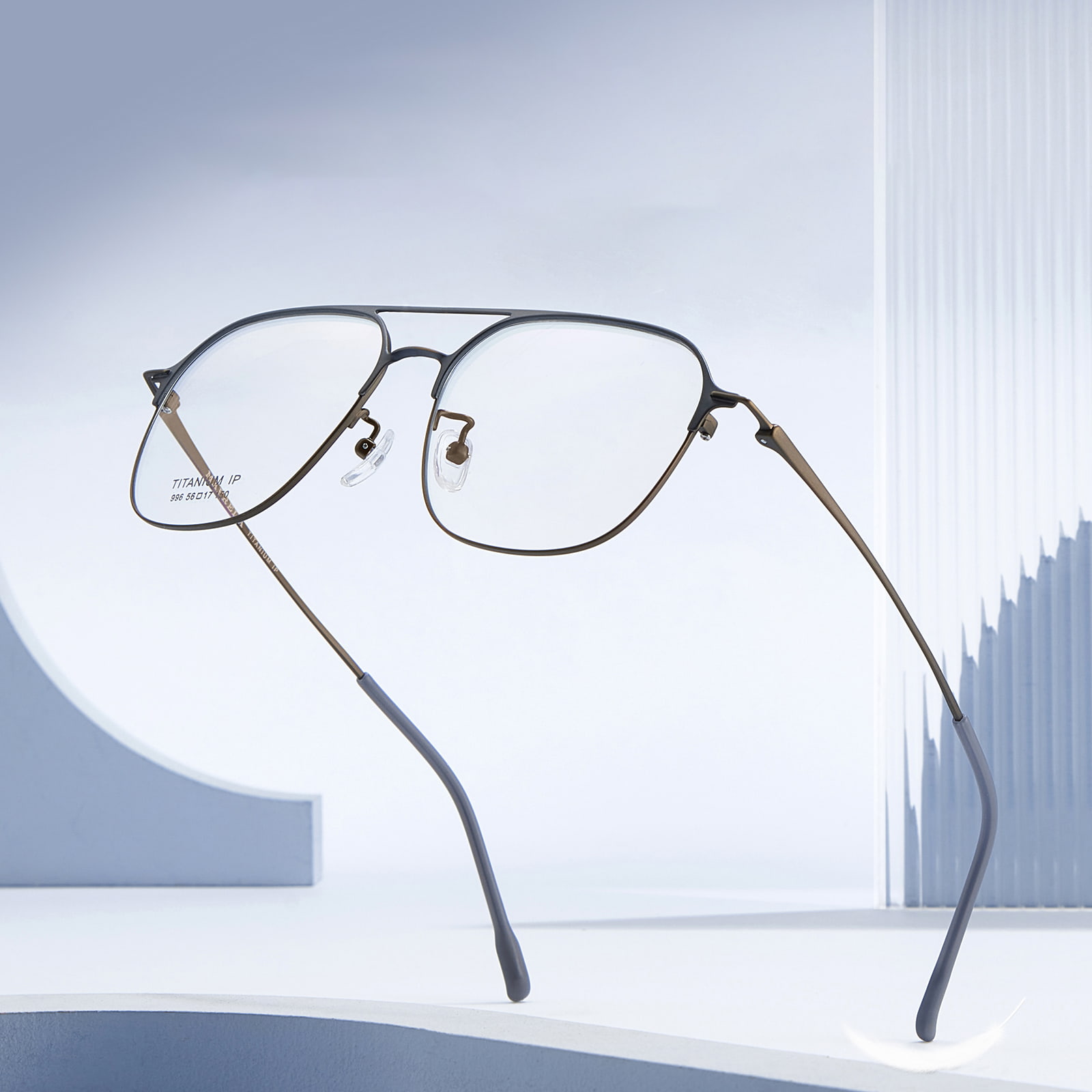 Lunettes monobloc en titane pur 996 à double faisceau