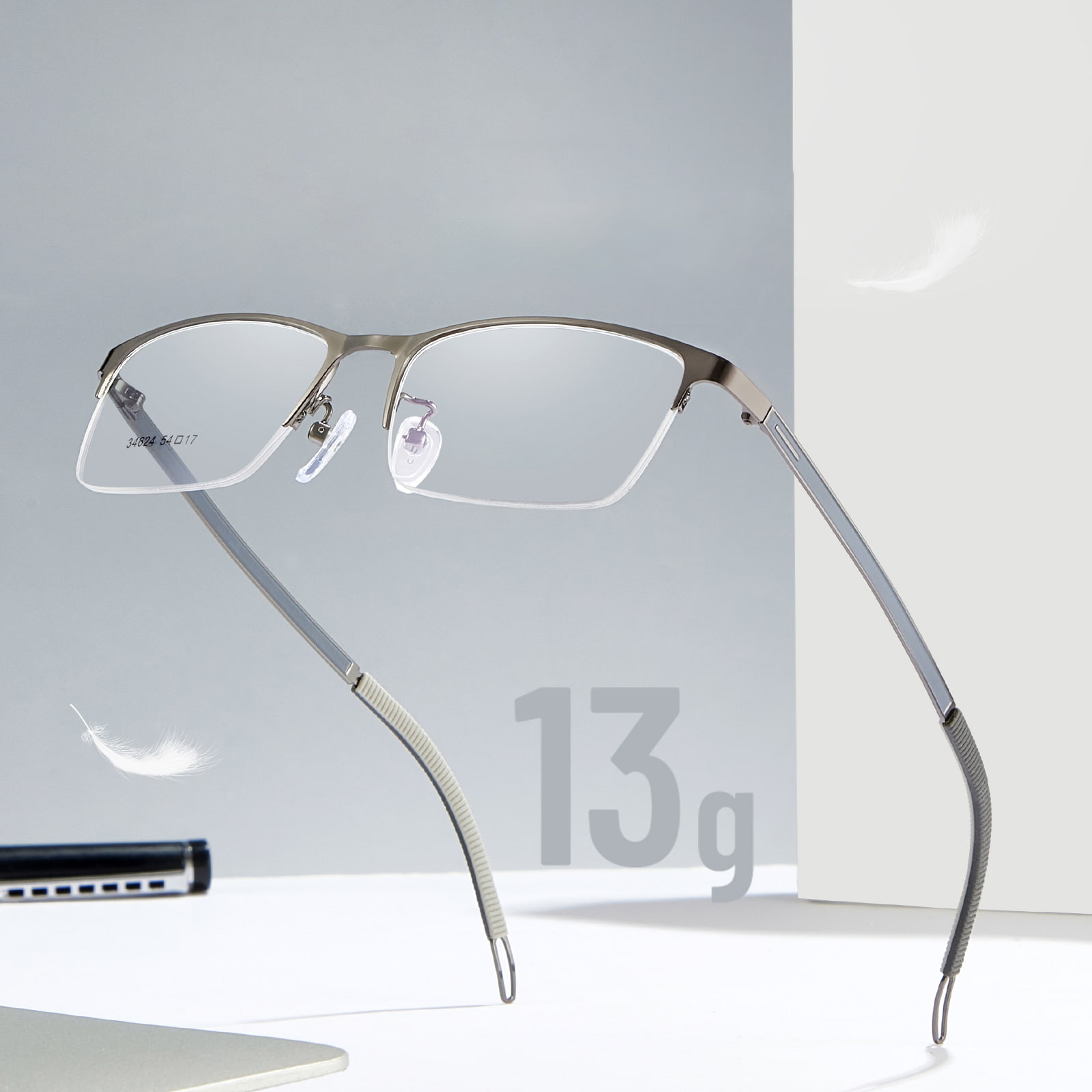 34624 Lunettes auxiliaires de lecture nordiques en alliage