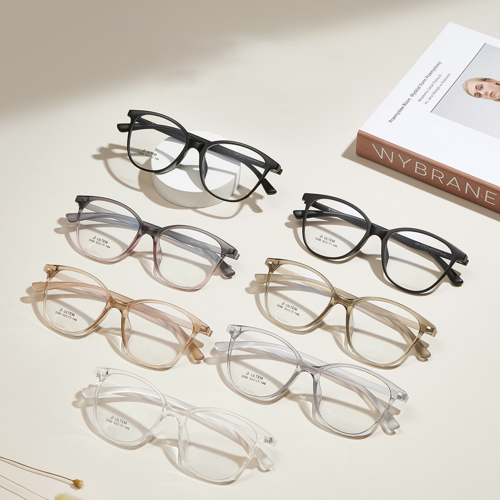 Lunettes TR90 rétro antidérapantes 3086 pour toutes les formes de visage