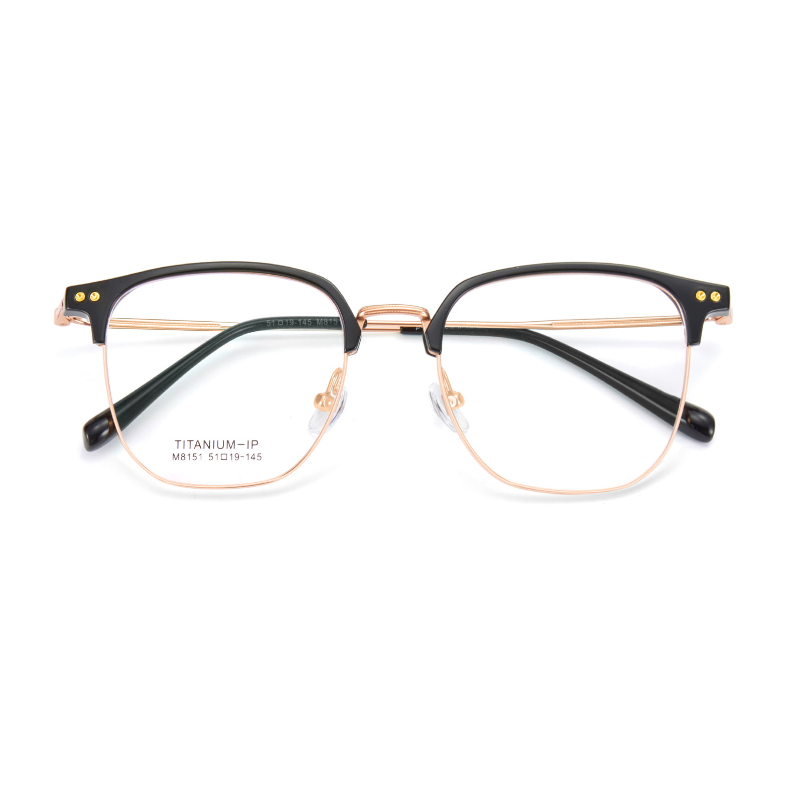 Lunettes légères en titane β à cercle carré M8151