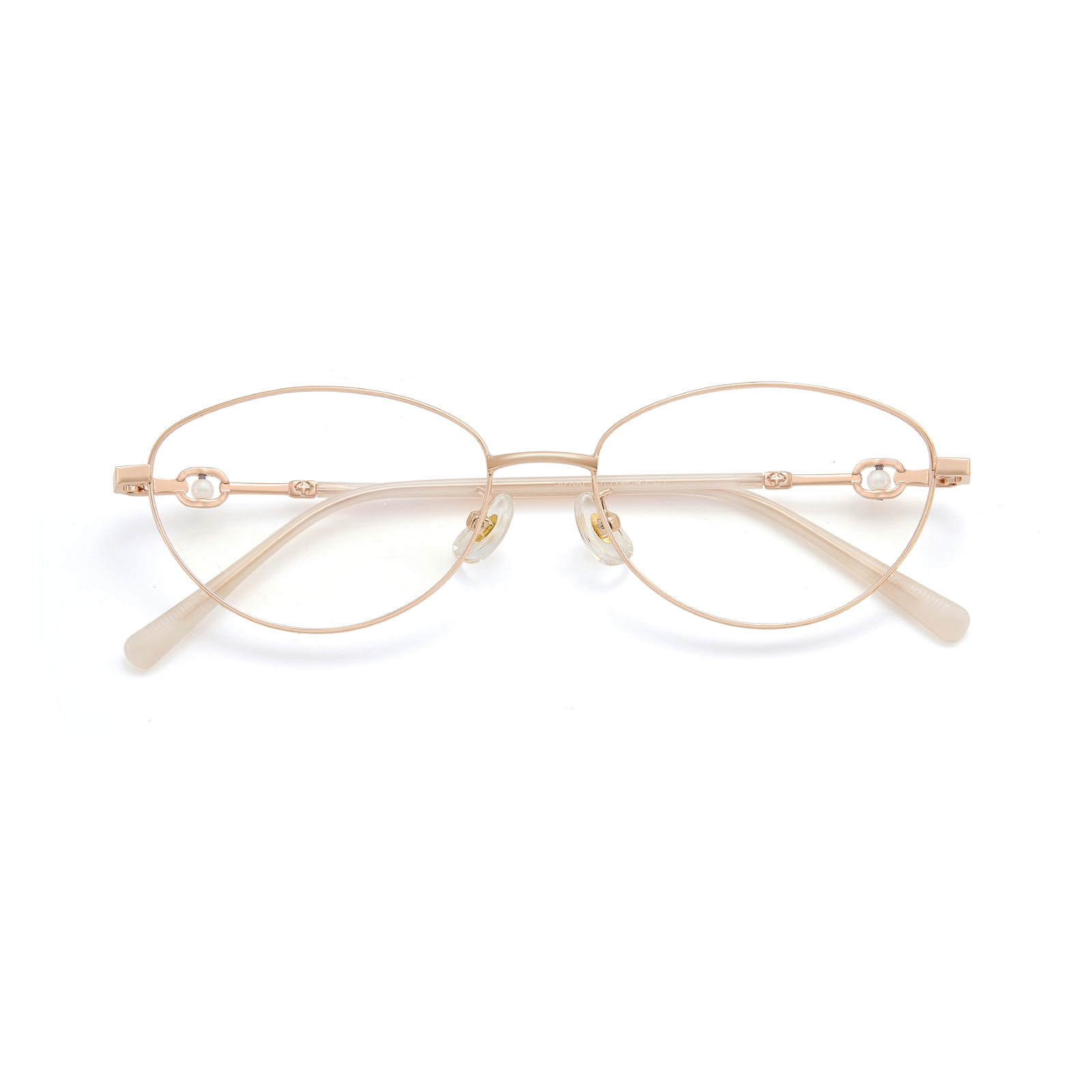 58166 Lunettes en alliage à poils de perles œil de chat