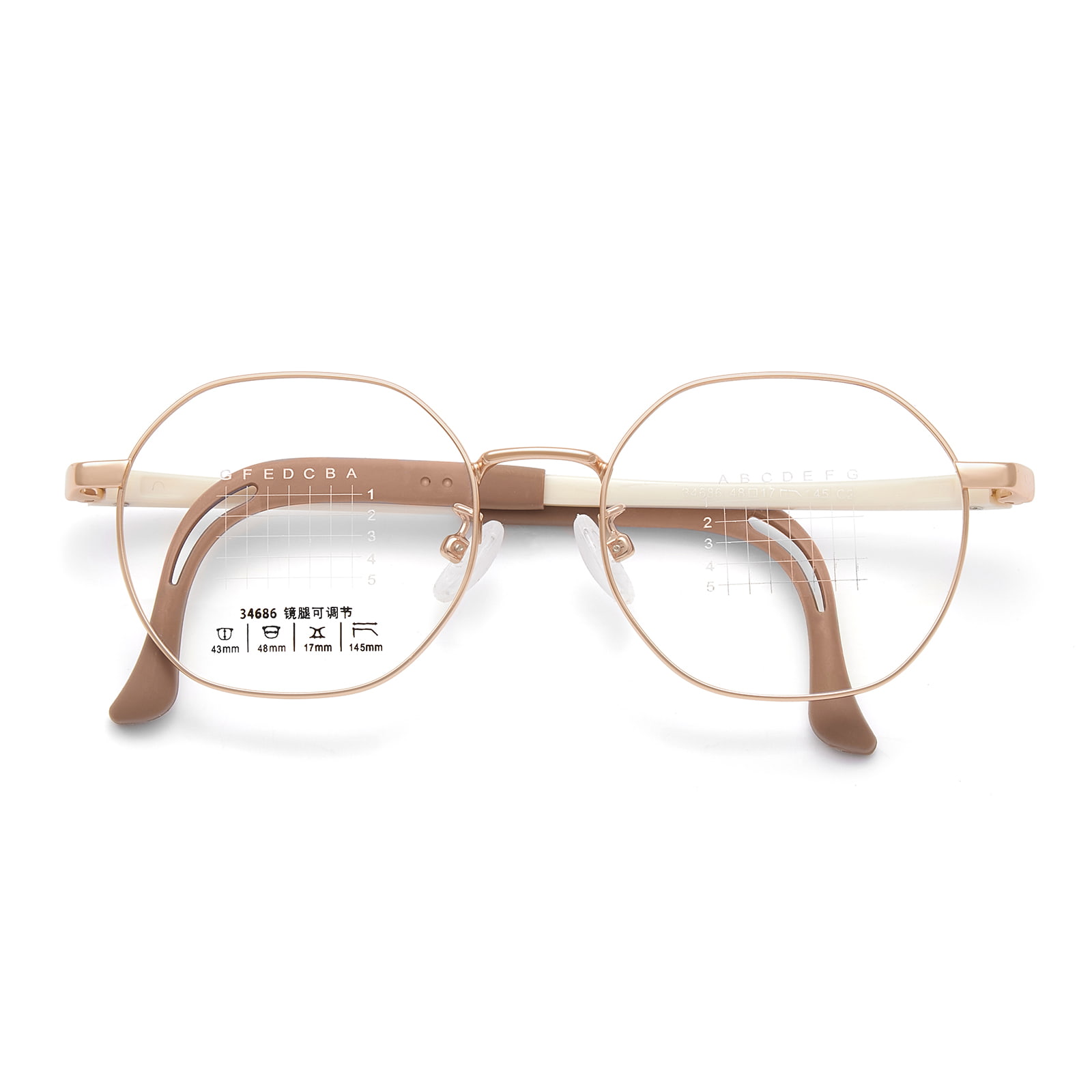 34686 Lunettes en alliage polygonal pour jeunes