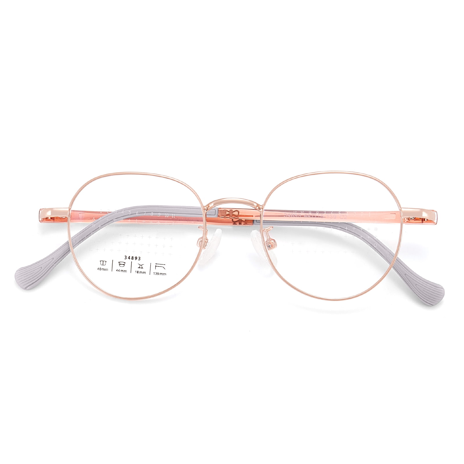 34893 Lunettes en alliage de lentilles de prévention de défocalisation à monture ronde