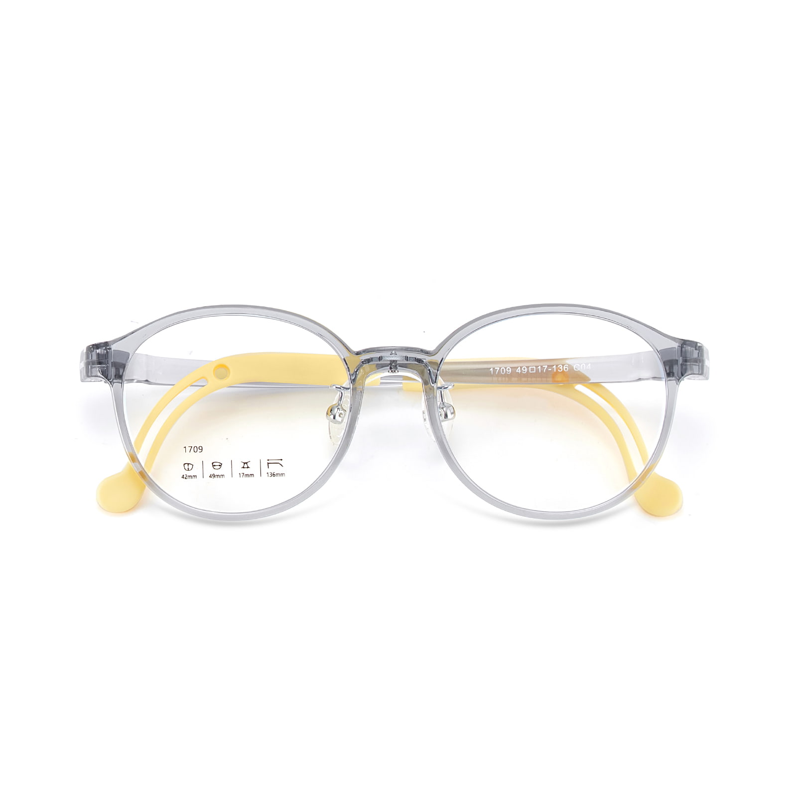 1709 Lunettes à coussinet nasal en silicone souple et résistantes aux chocs pour enfants