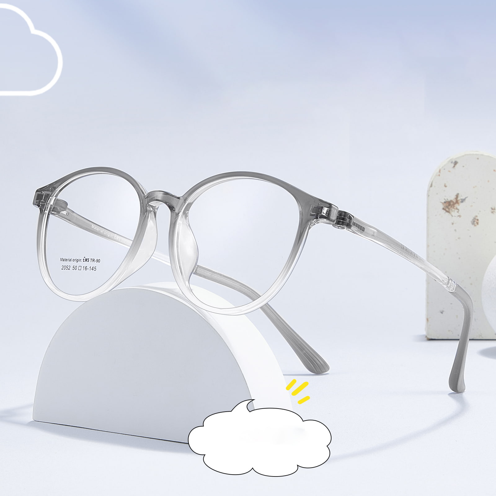 Charnière de fronde ultralégère EMS, plaquettes nasales en Silicone souple, lunettes, 2052