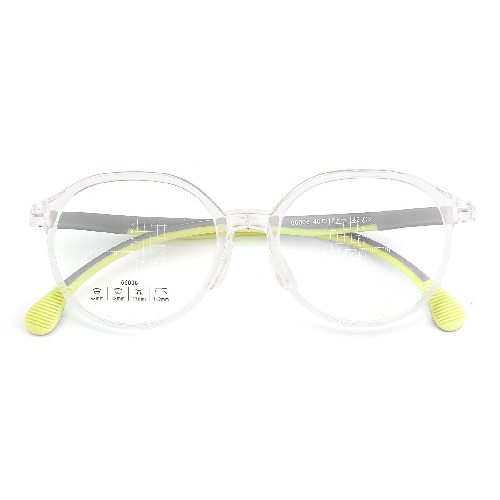 66006 Lunettes à coussinet nasal en silicone souple multicolores en forme de U pour enfants