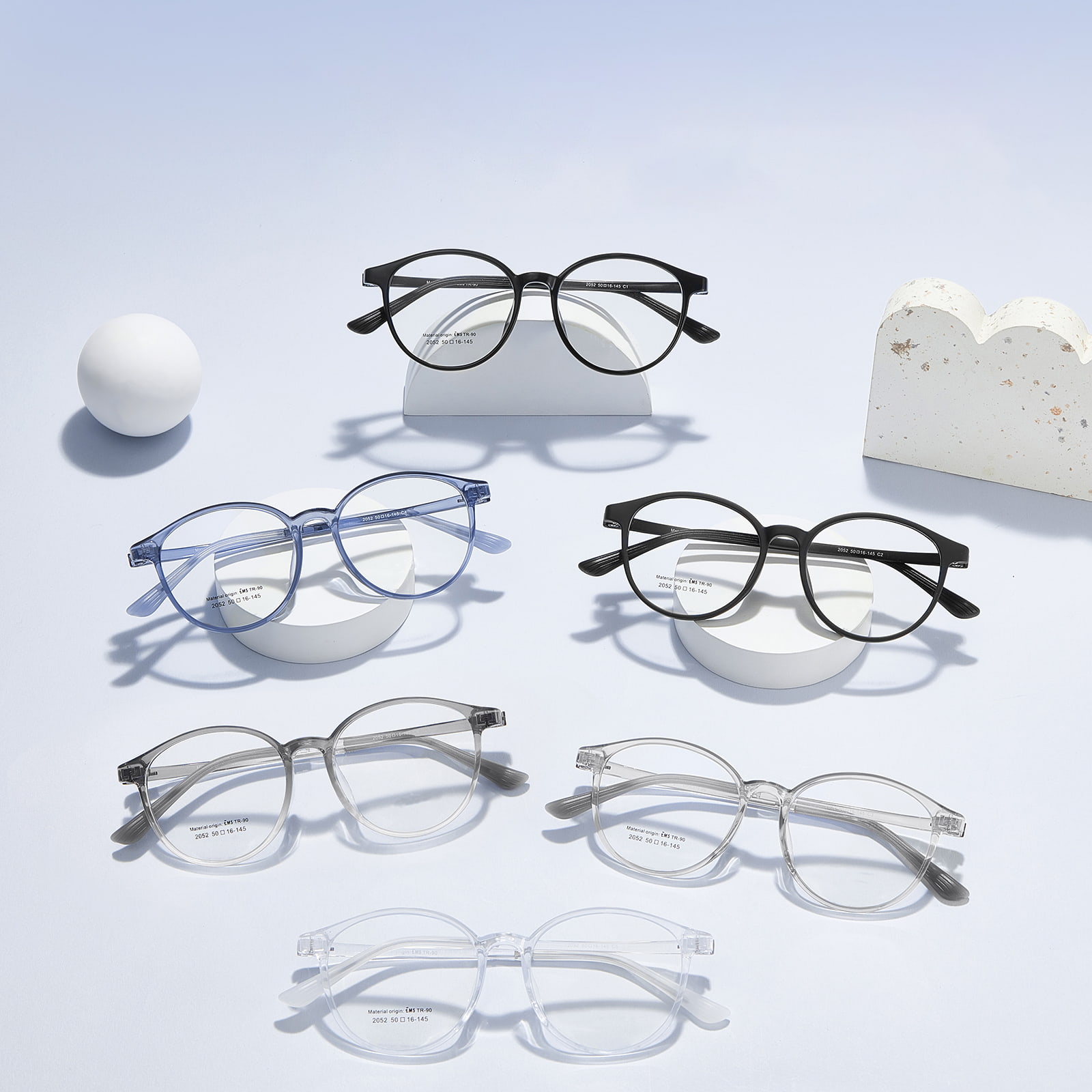 Charnière de fronde ultralégère EMS, plaquettes nasales en Silicone souple, lunettes, 2052
