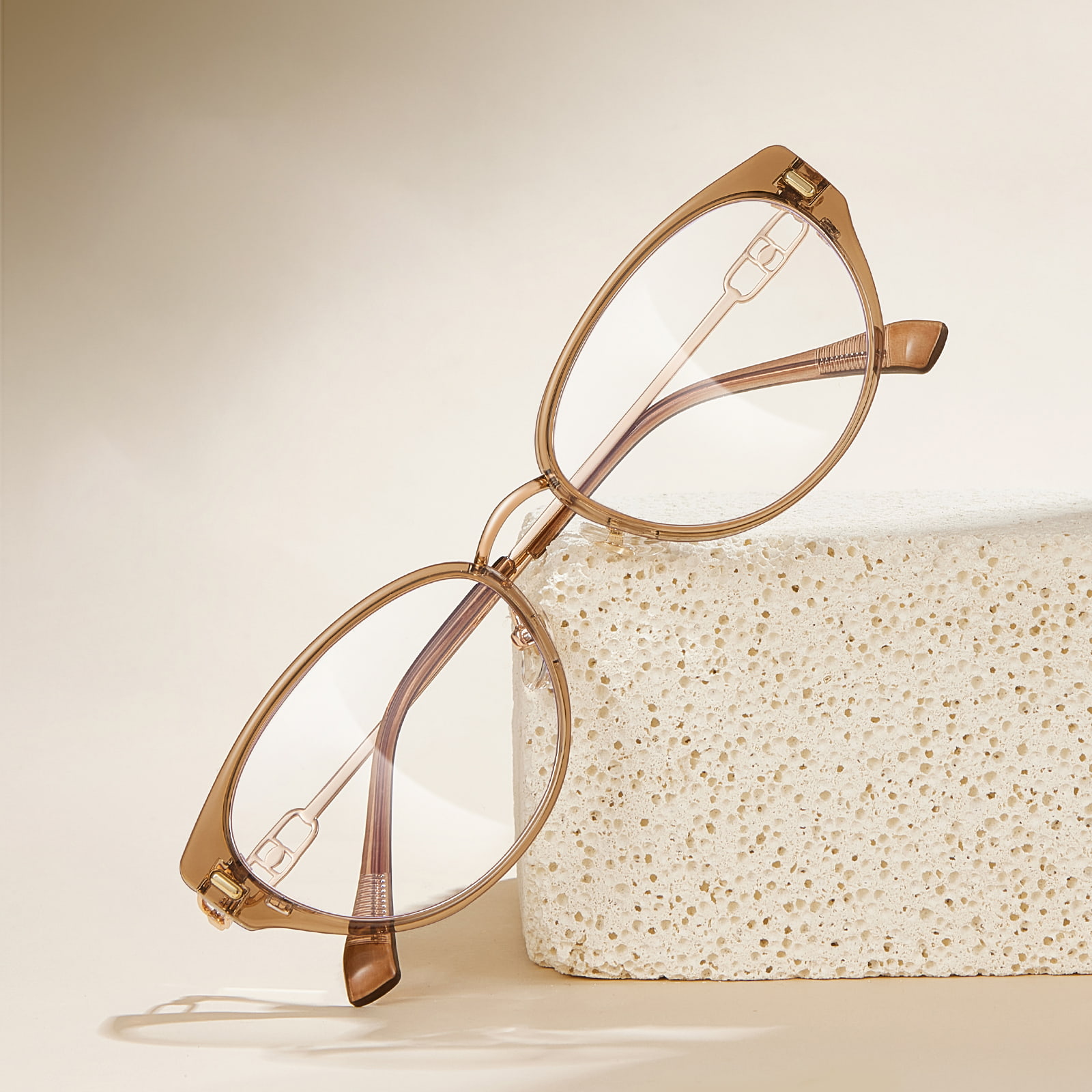 S12008 Lunettes anti-lumière bleue à anneau intérieur creux œil de chat