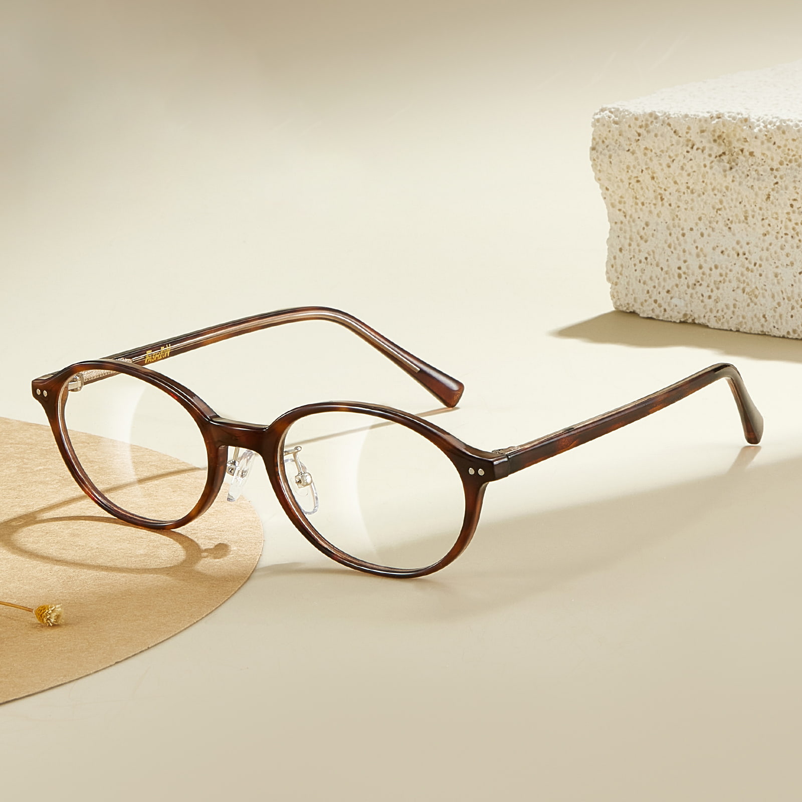 D004 Lunettes rétro ovales fines anti-lumière bleue à petite monture