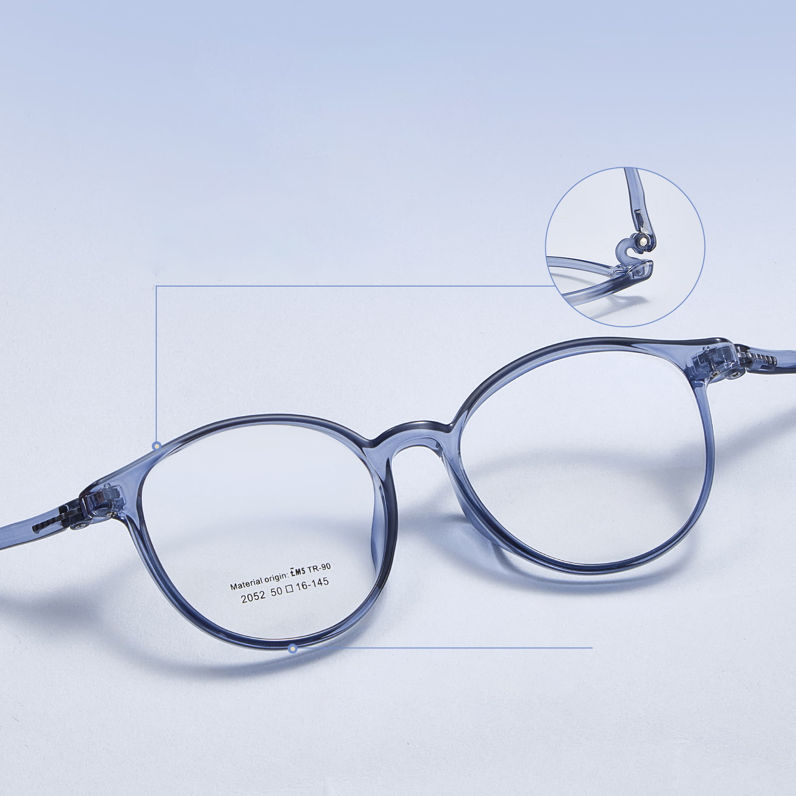 Charnière de fronde ultralégère EMS, plaquettes nasales en Silicone souple, lunettes, 2052