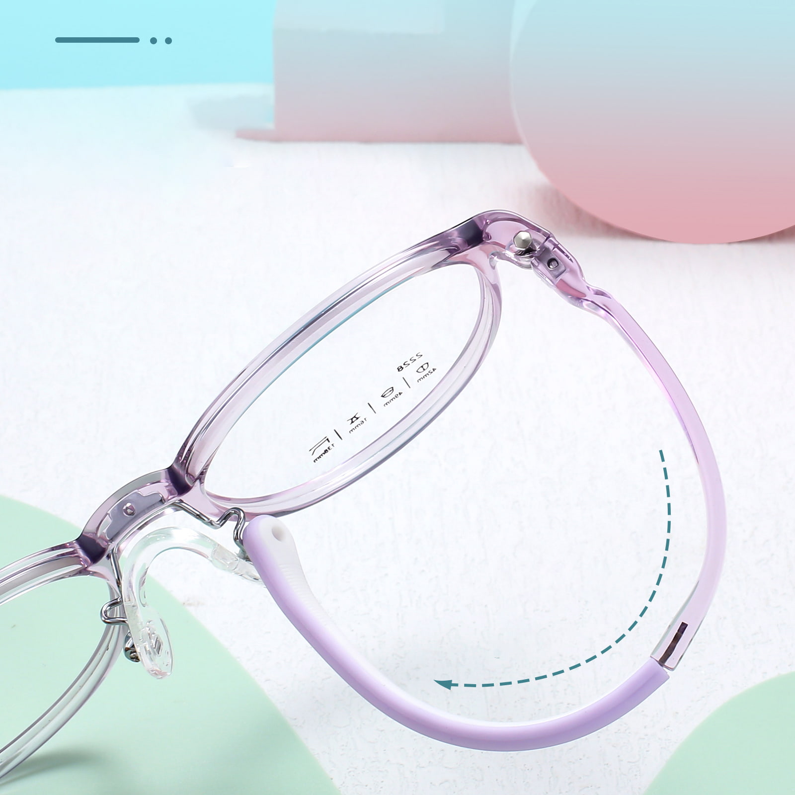 Couvre-pieds antidérapant bicolore, revêtement antibactérien, plaquettes nasales en Silicone souple, lunettes, 2228