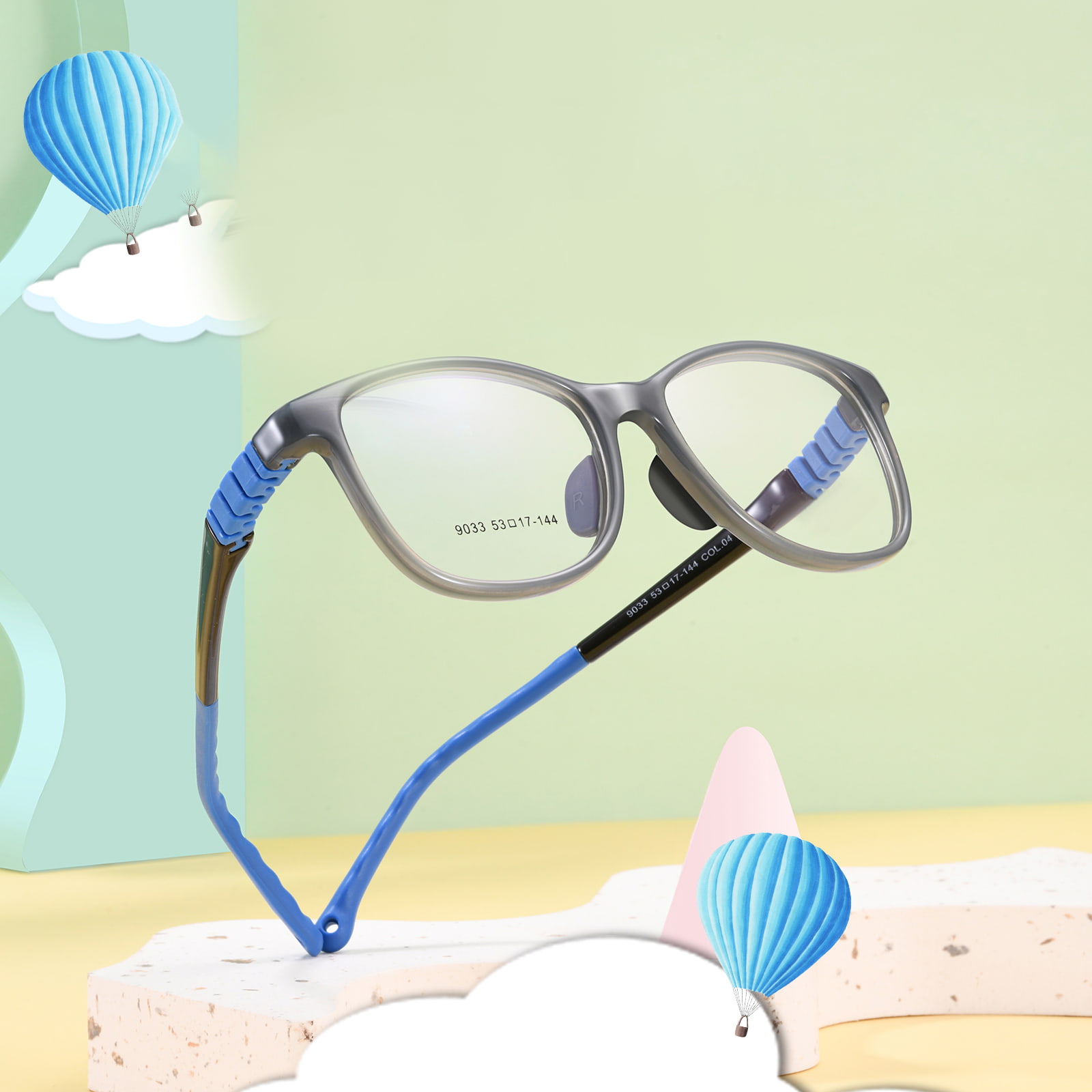 9033 Lunettes amovibles en silicone de sécurité antichute