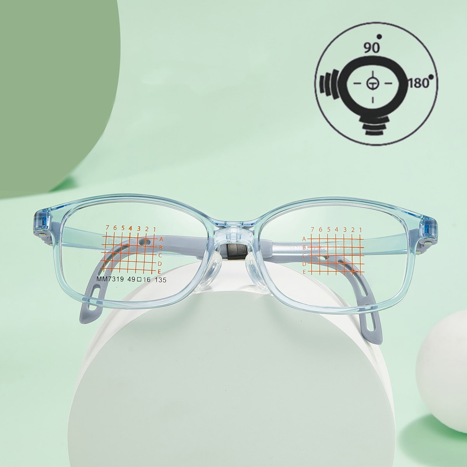 Lunettes EMS à clipser à charnière à mémoire MM7319