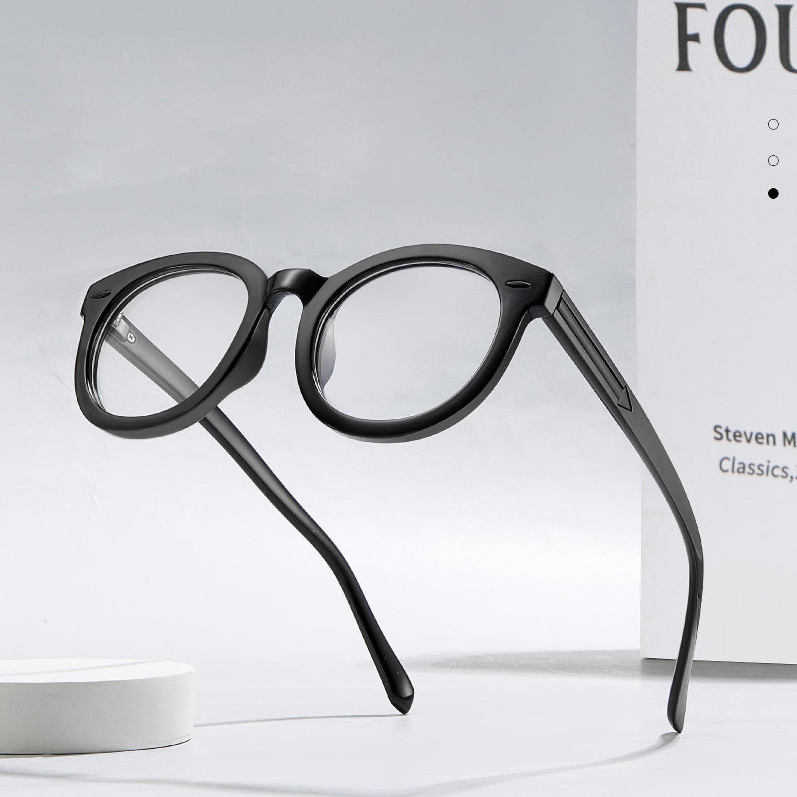 Lunettes anti-lumière bleue à grandes branches rondes 8391