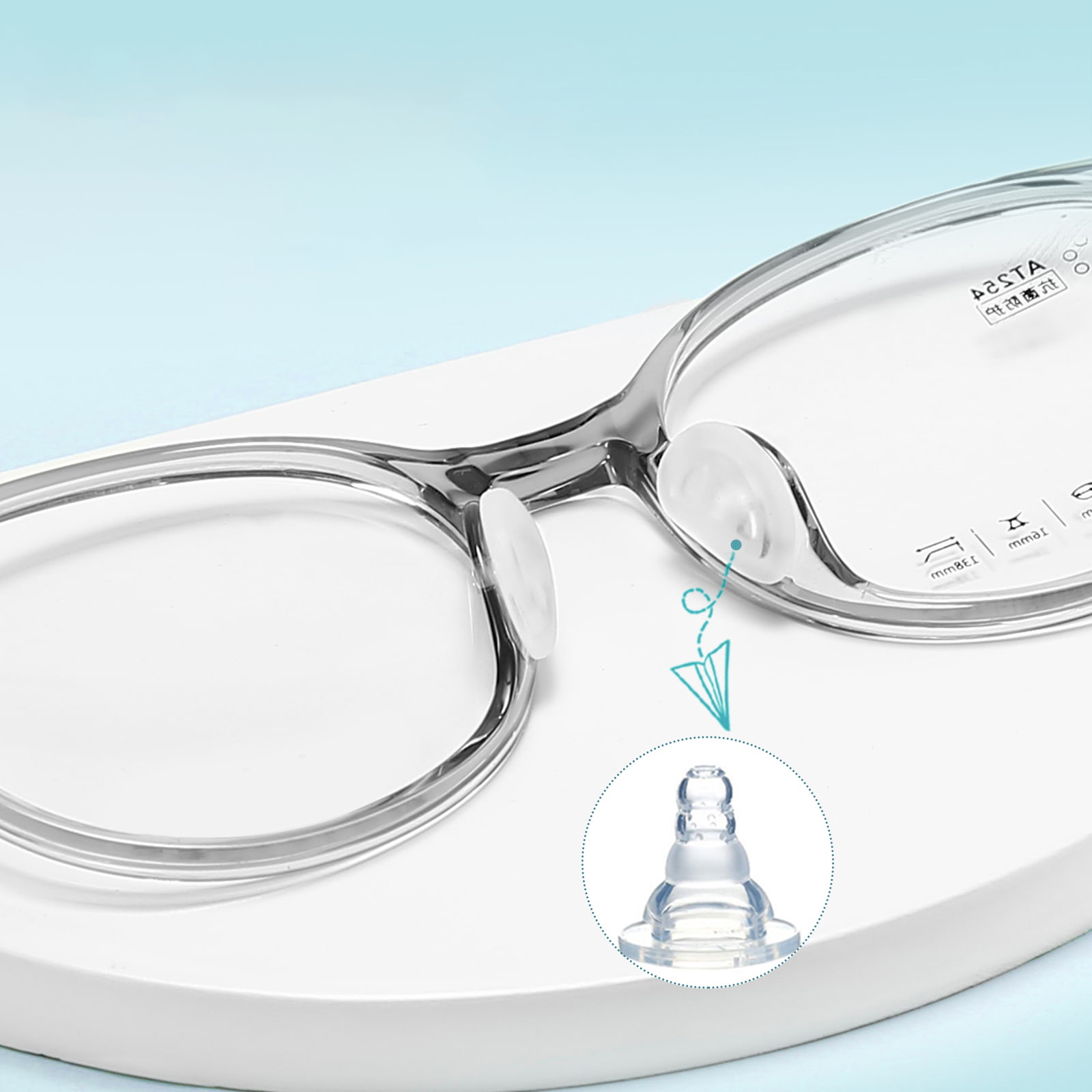 2207 Lunettes de protection nasales en silicone souple TR90 avec charnière intégrée