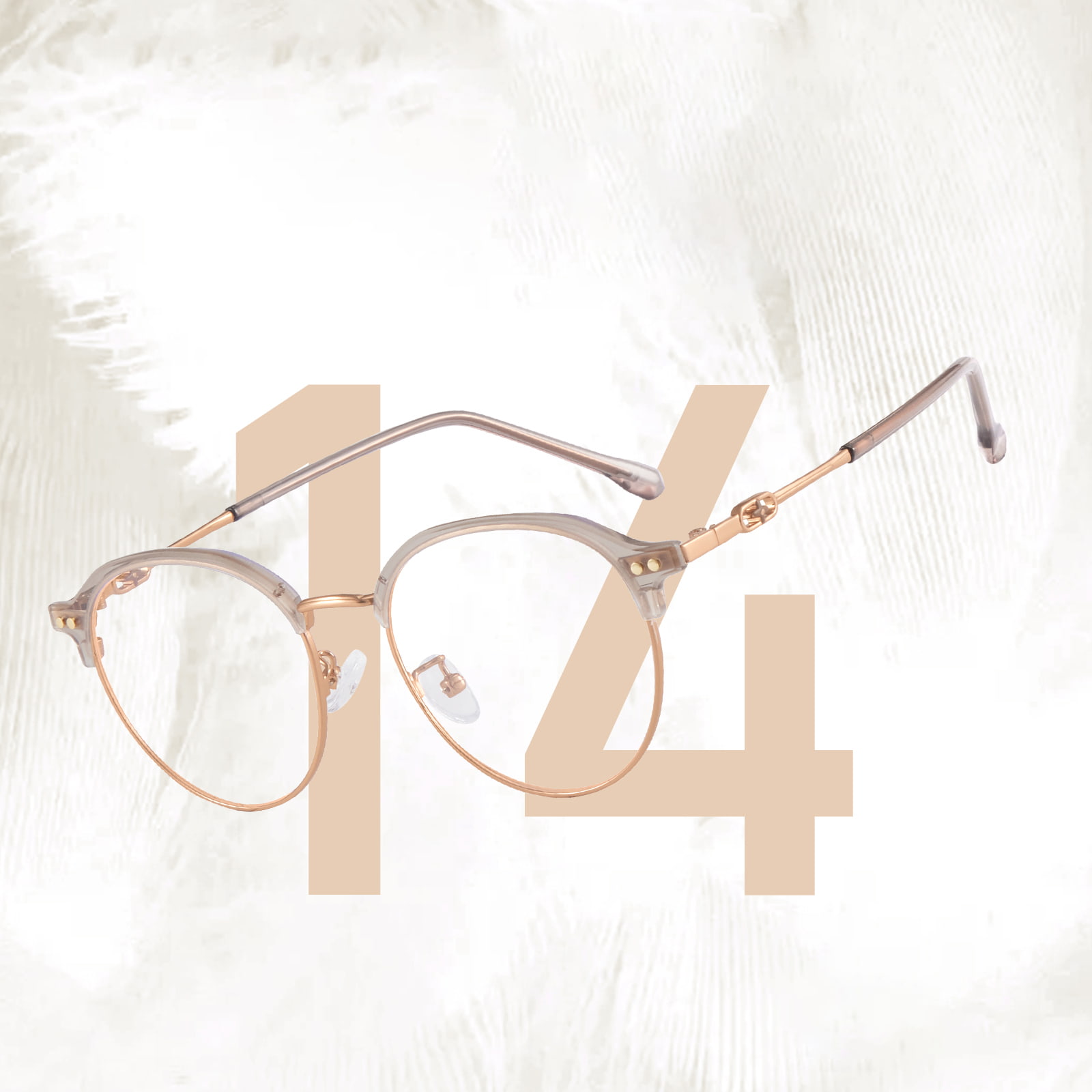 210131 Lunettes bloquant la lumière bleue à monture ronde et à coulée croisée