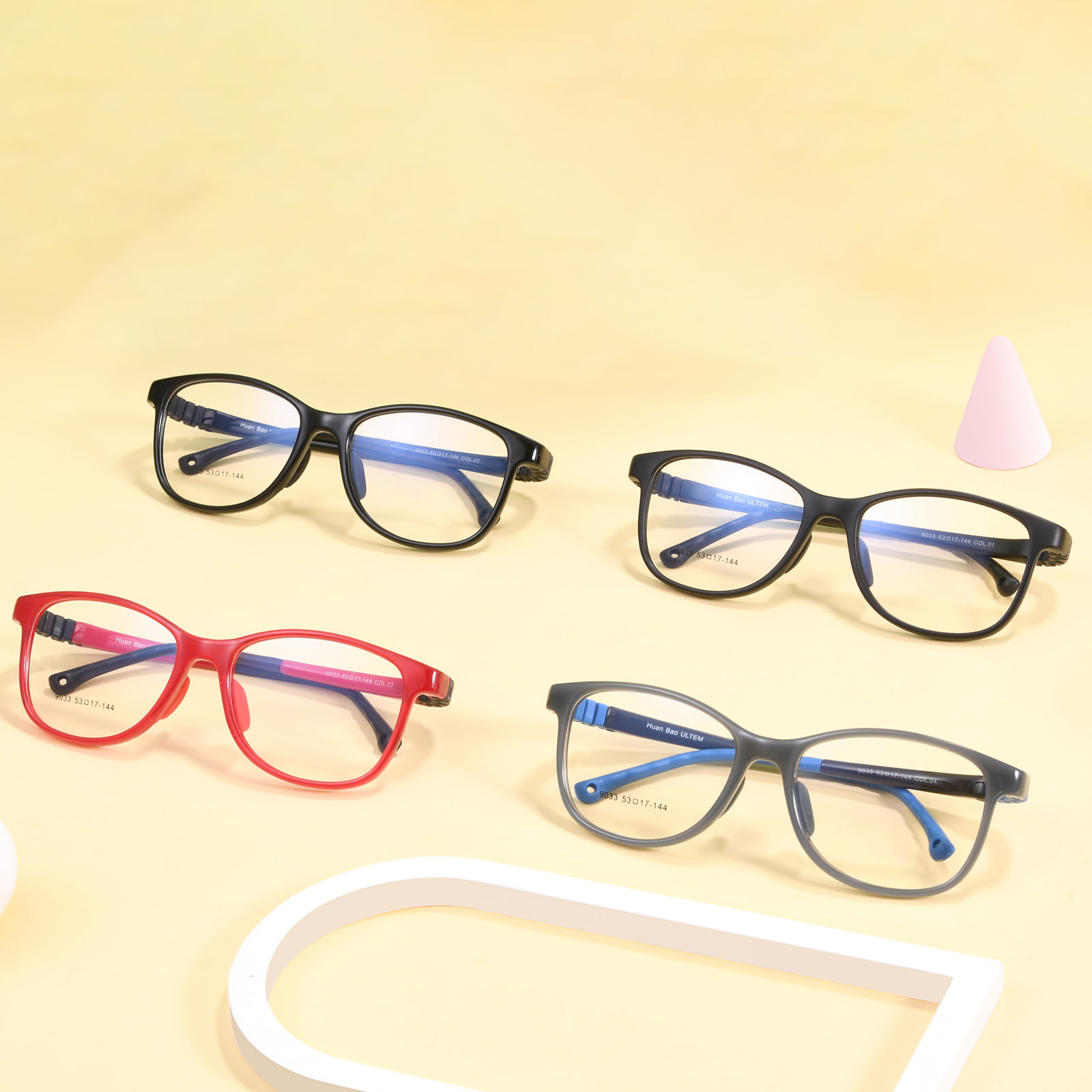 9033 Lunettes amovibles en silicone de sécurité antichute