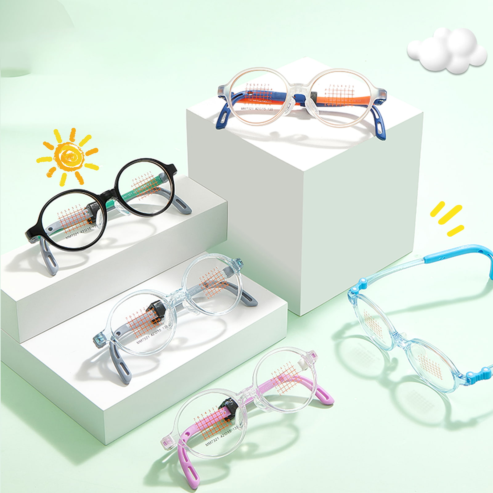 Lunettes EMS à branches réglables anti-flexion MM7321