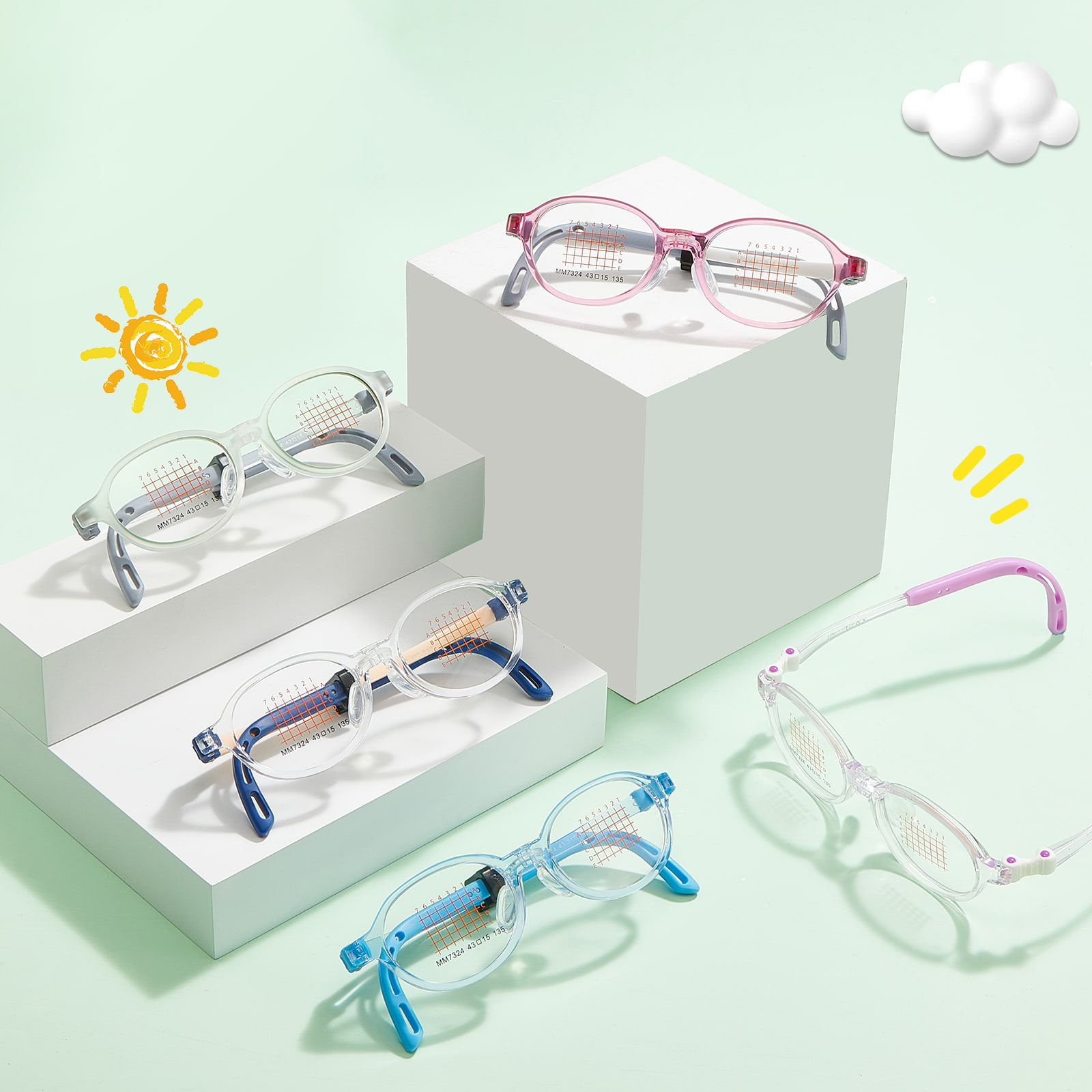 Lunettes EMS à branches réglables incassables MM7324